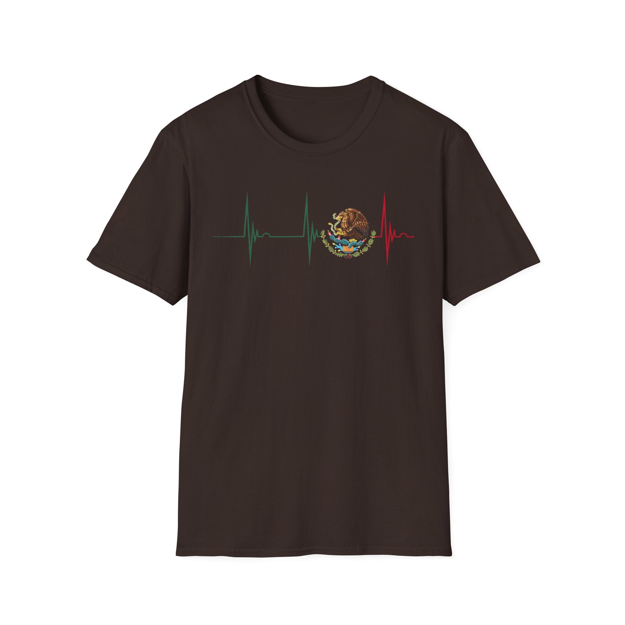Mexican Heartbeat T-Shirt — Mexican Flag Eagle ECG Graphic Tee