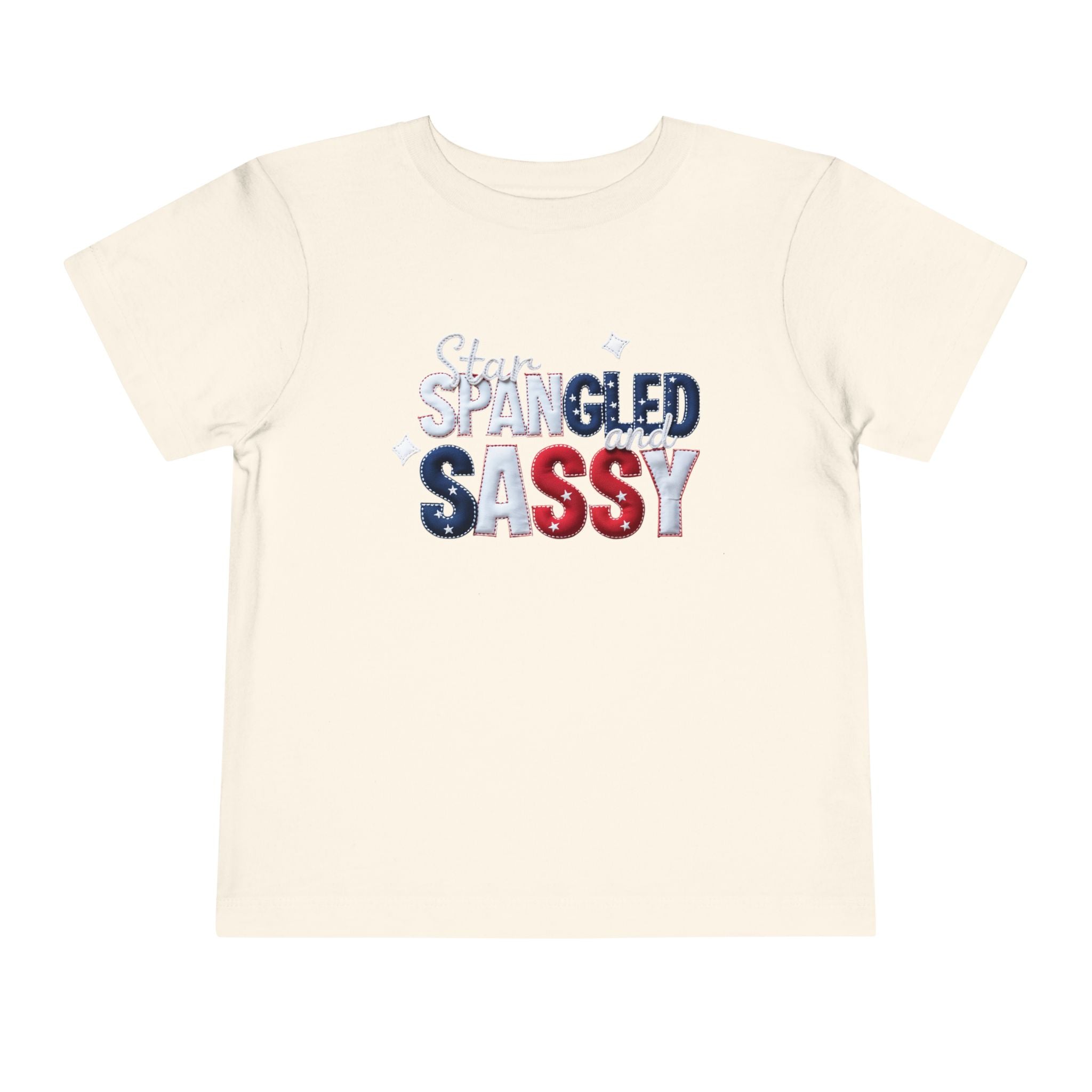 Toddler Tee - "Stay Spangled Sassy" Patriotic Bow 4th of July Shirt