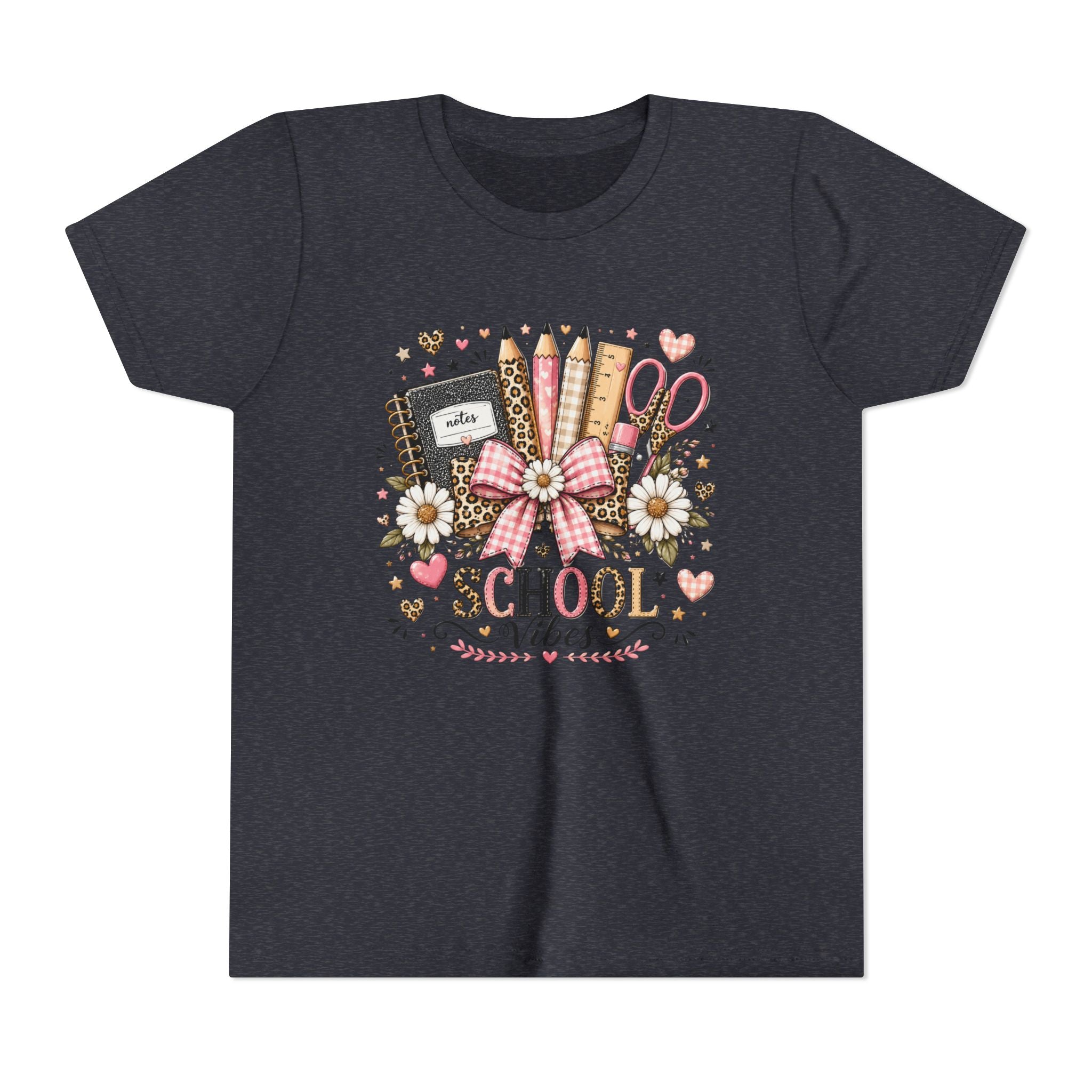 Youth Tee — "School Vibes" Back-to-School Graphic