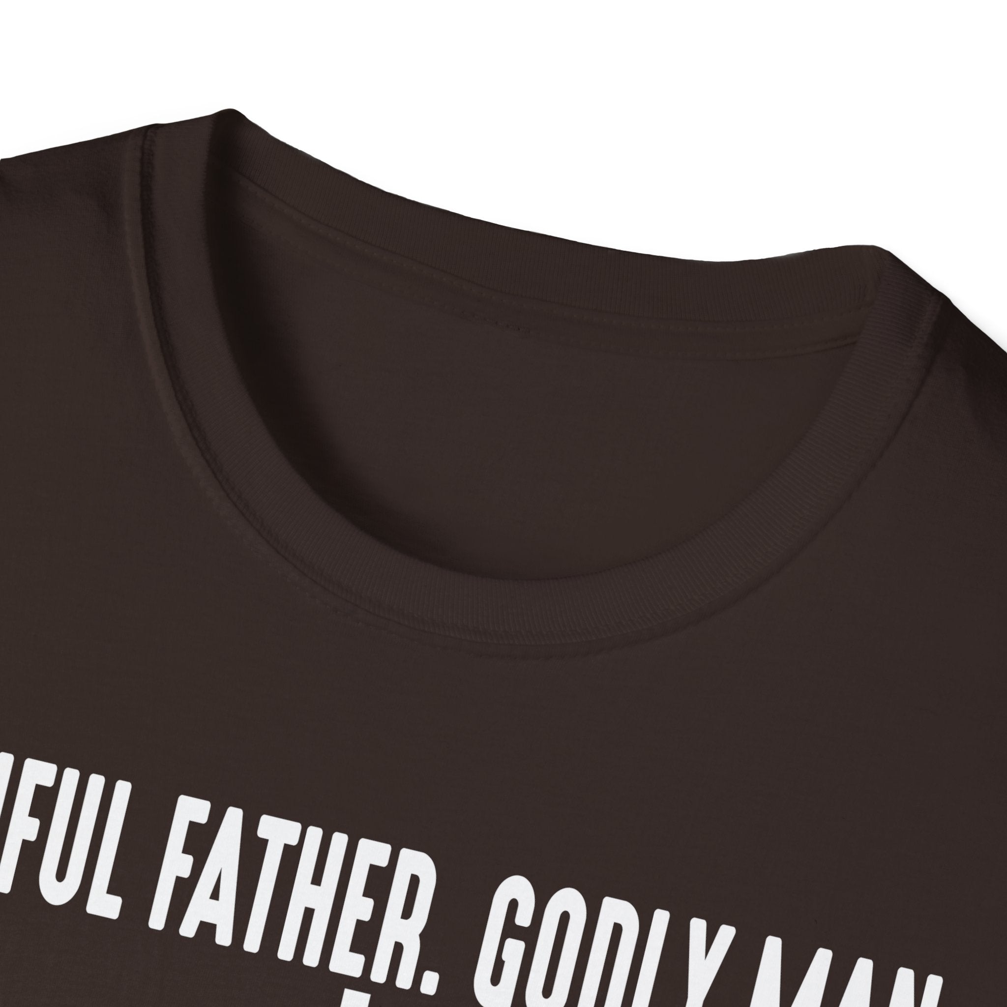 Faithful Father Godly Man T-Shirt – Christian Cross Tee for Dads & Men