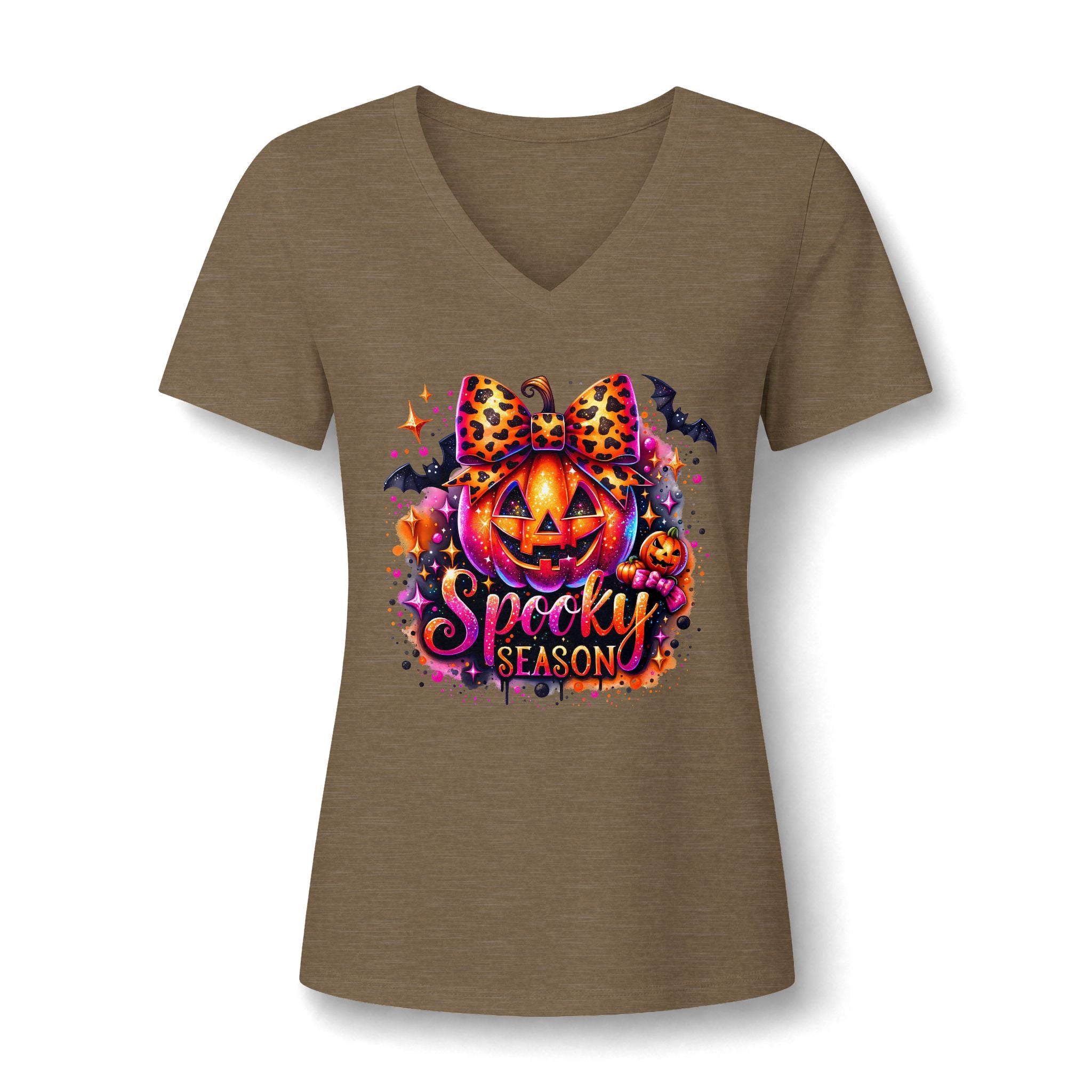 Spooky Season Pumpkin V-Neck Tee