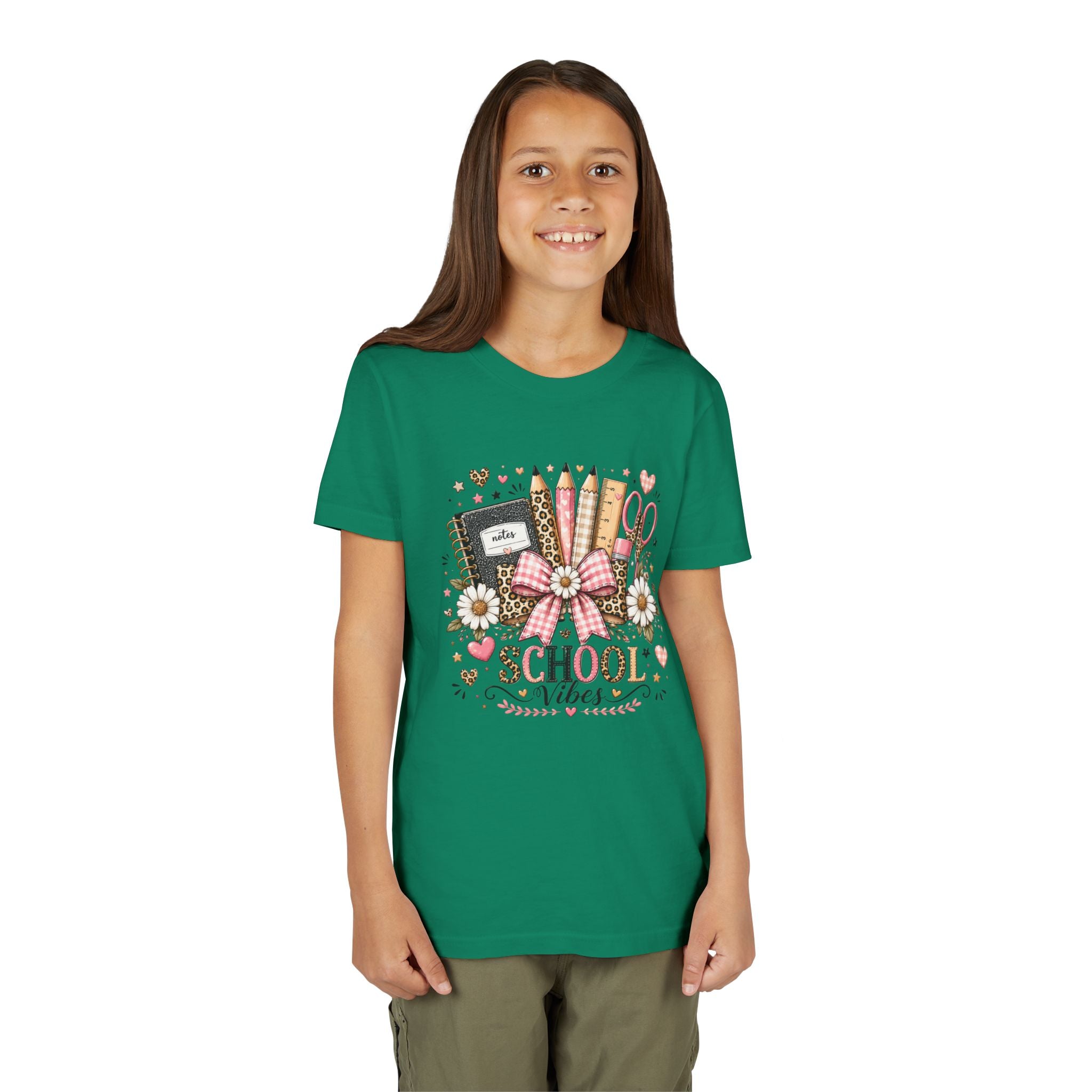 Youth Tee — "School Vibes" Back-to-School Graphic