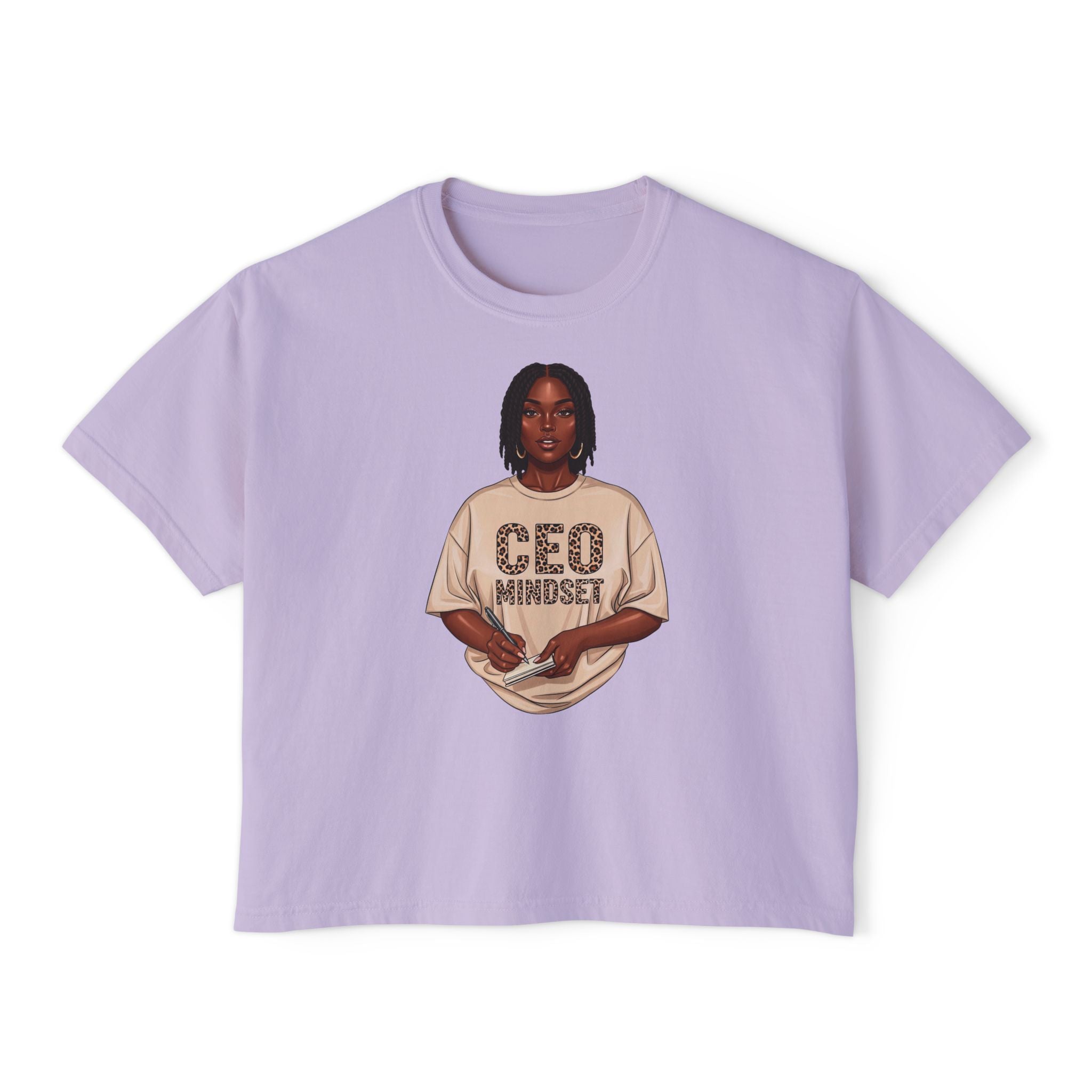 CEO Mindset Boxy Tee — Women's Empowerment Cropped T‑Shirt