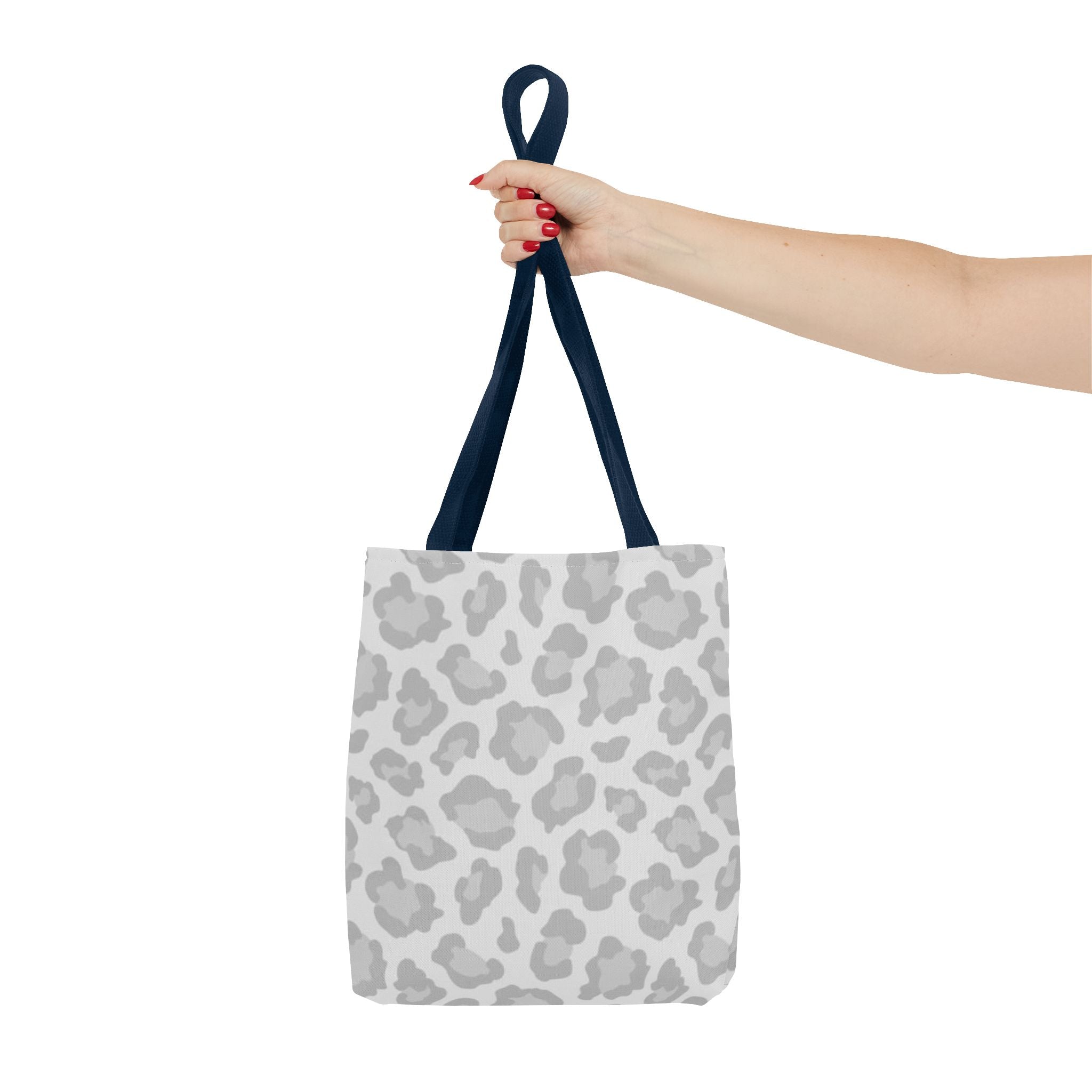 Gray Leopard Print Tote Bag – All-Over-Print Casual Shopper