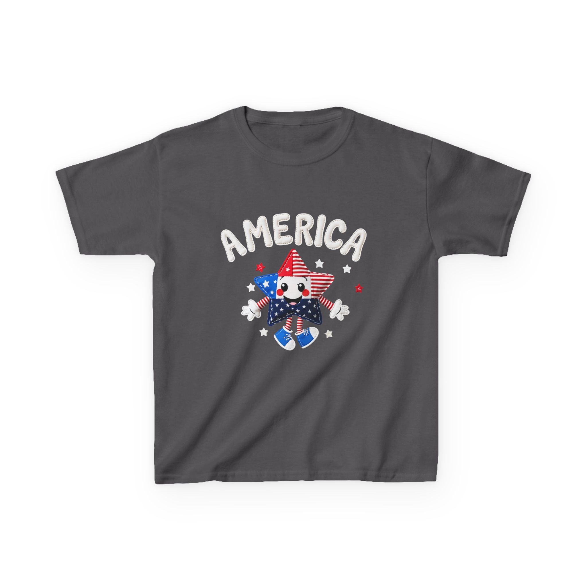 Kids Tee - Cute Patriotic Star 'America' Fourth of July Shirt