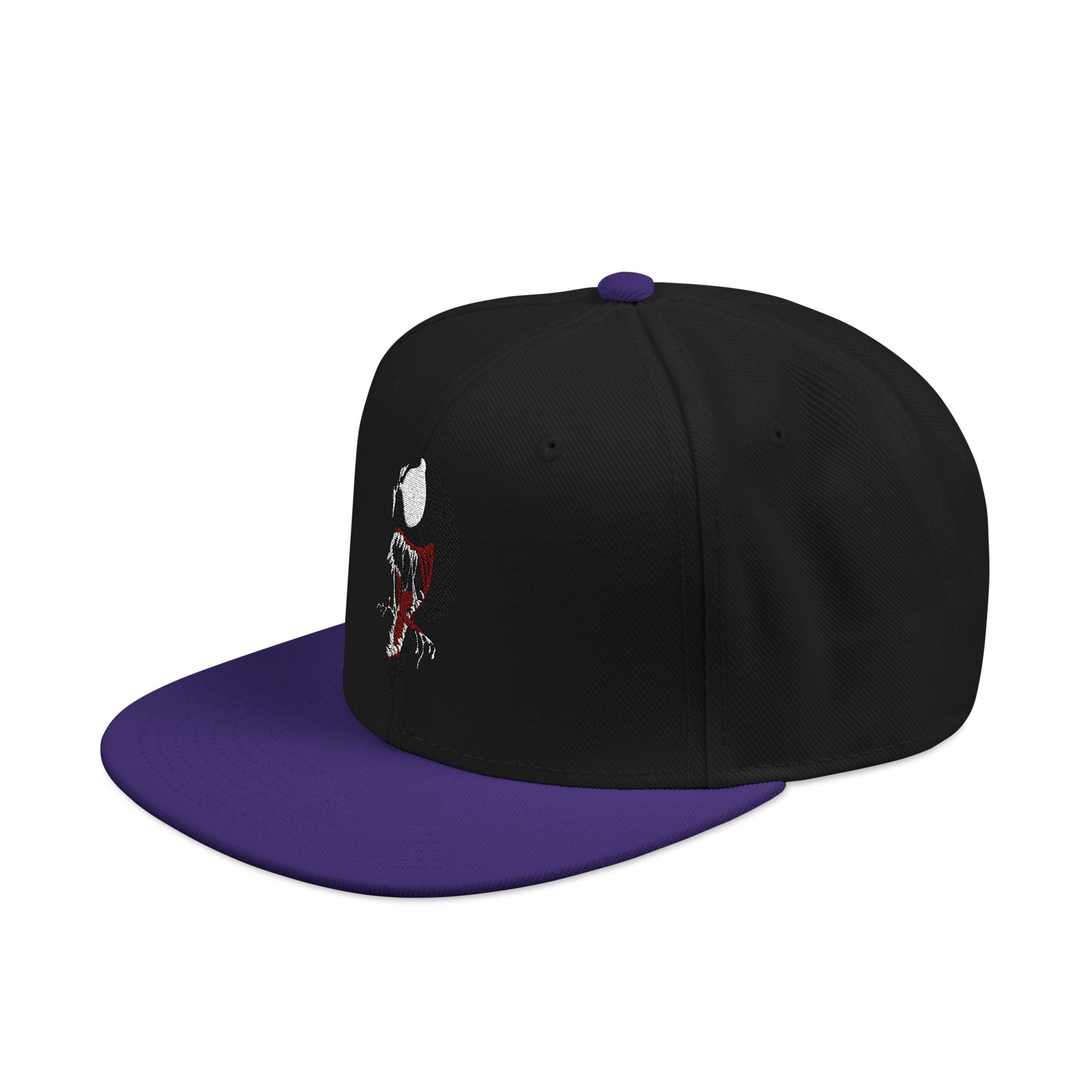 Embroidered Skull & Roses Snapback Hat — Gothic Streetwear Cap