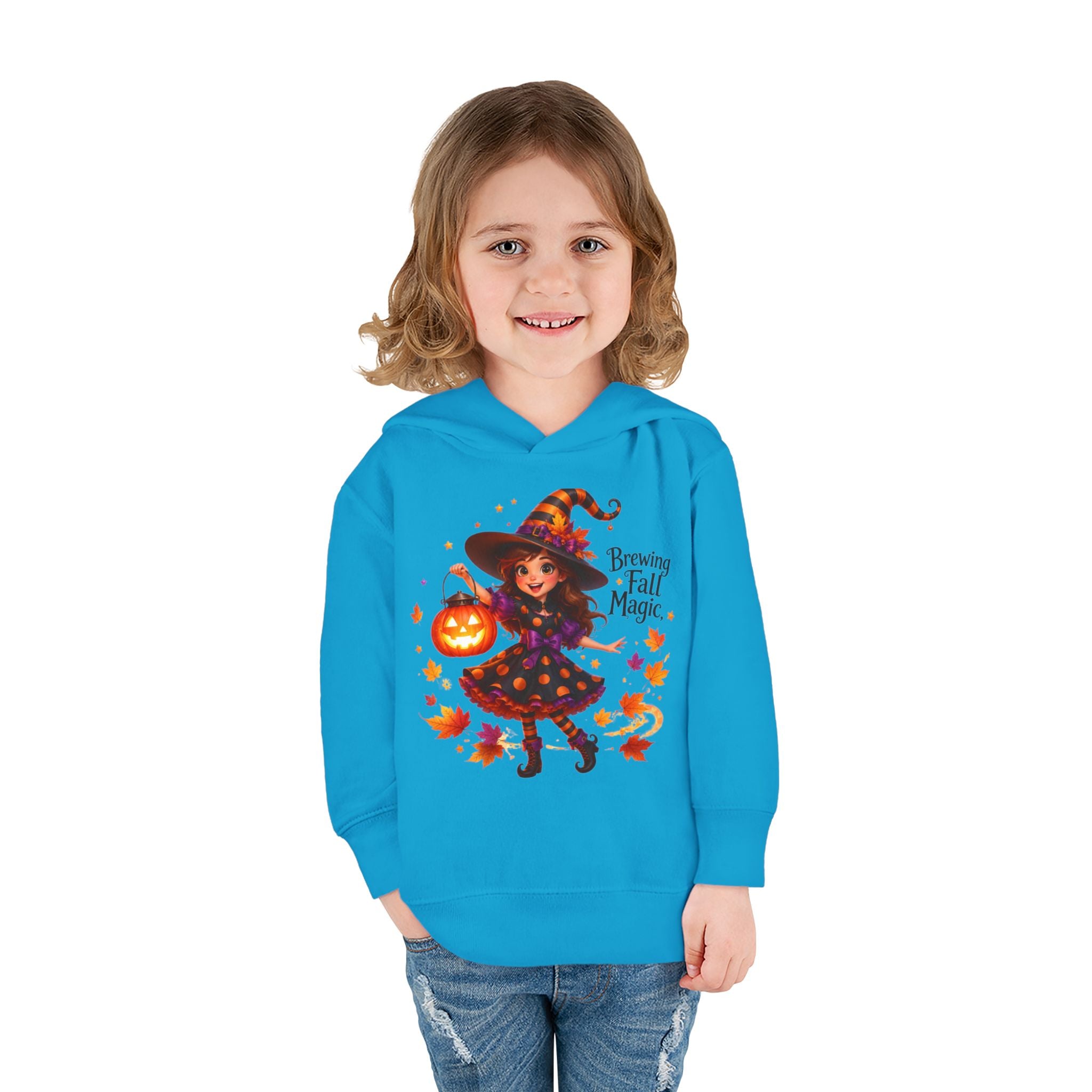 Toddler Hoodie — "Brewing Fall Magic" Halloween Witch Pullover
