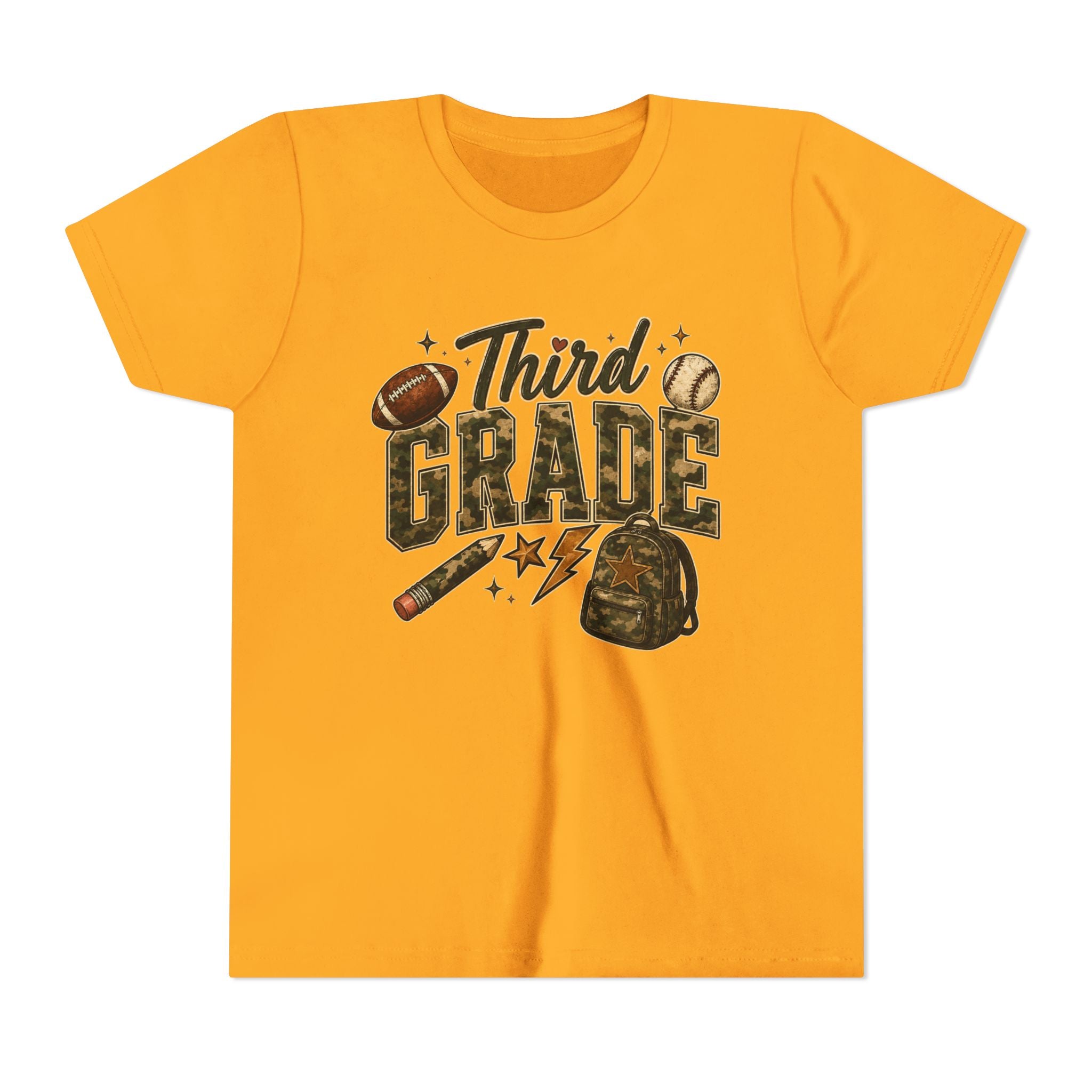 Third Grade Kids Tee - Back to School Sports Backpack Design