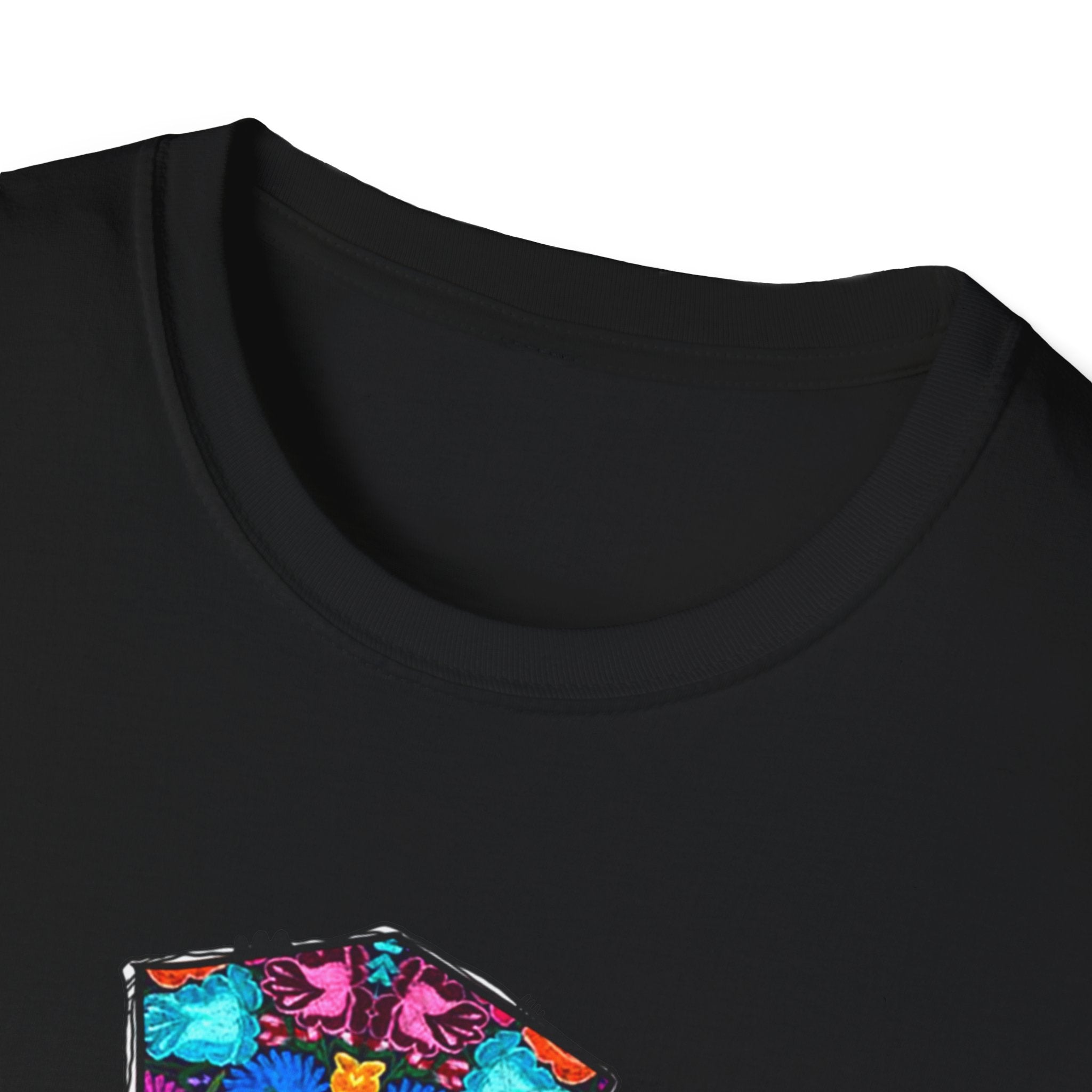 Our Lady of Guadalupe Cross T-Shirt | Religious Mexican Folk Art