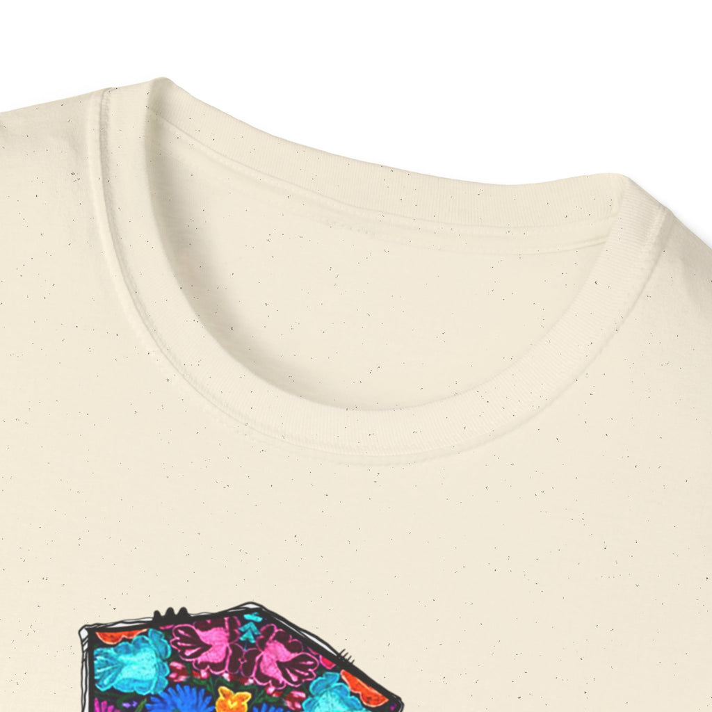 Our Lady of Guadalupe Cross T-Shirt | Religious Mexican Folk Art