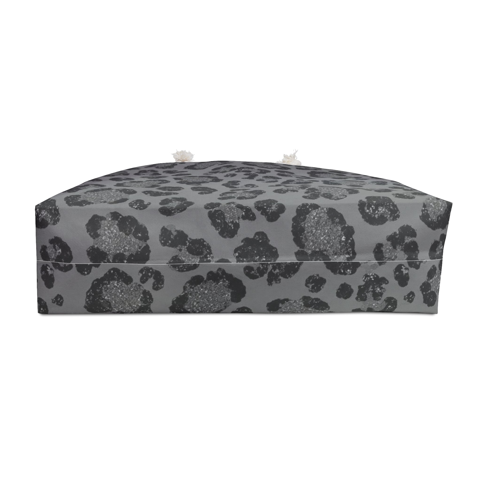 Grey Leopard Weekender Bag — Spacious Animal Print Travel Tote
