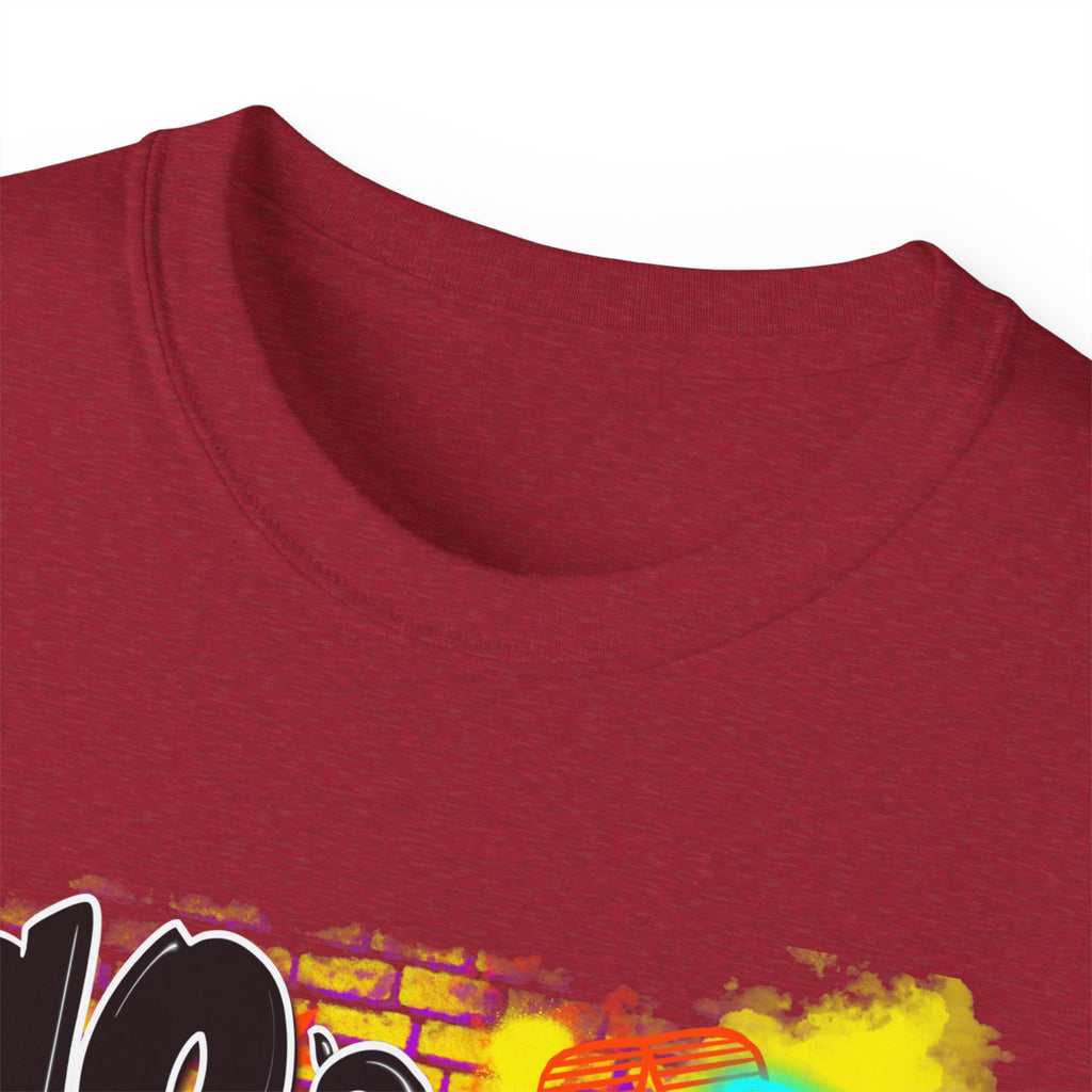 90s Made 00s Raised T-Shirt — Neon Retro Boombox Graphic Tee