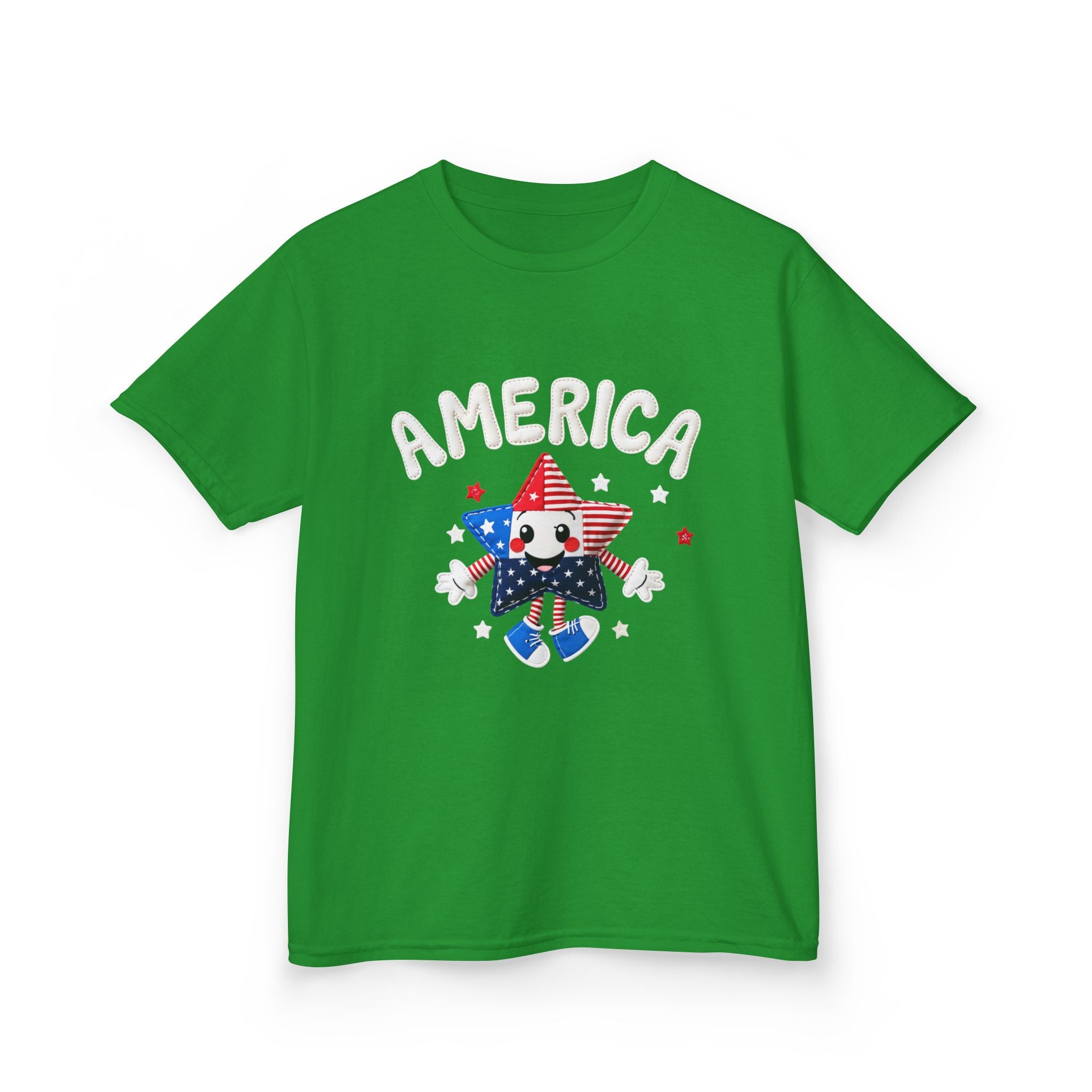 Kids Tee - Cute Patriotic Star 'America' Fourth of July Shirt