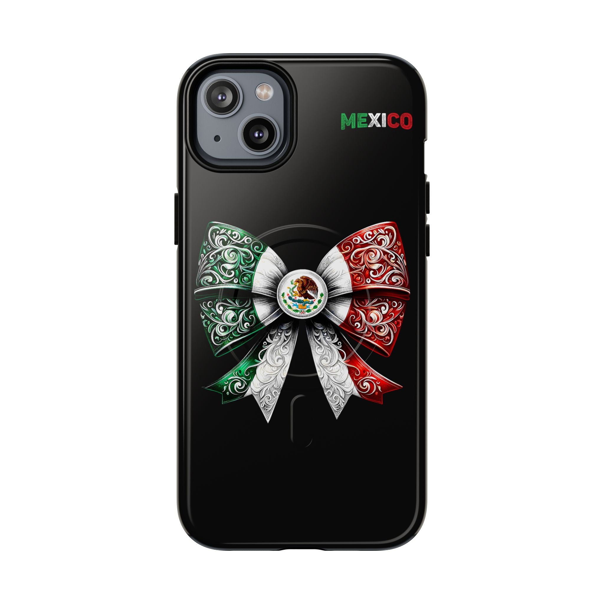 Mexican Flag Bow Tough Magnetic Phone Case — Patriotic Mexico iPhone Cover