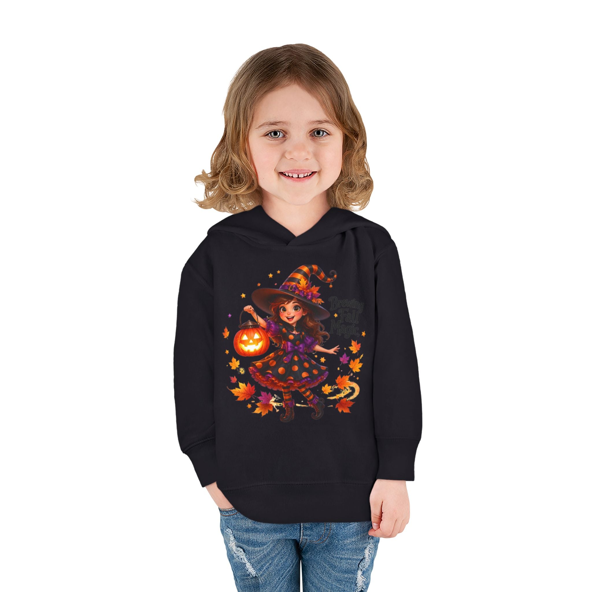 Toddler Hoodie — "Brewing Fall Magic" Halloween Witch Pullover