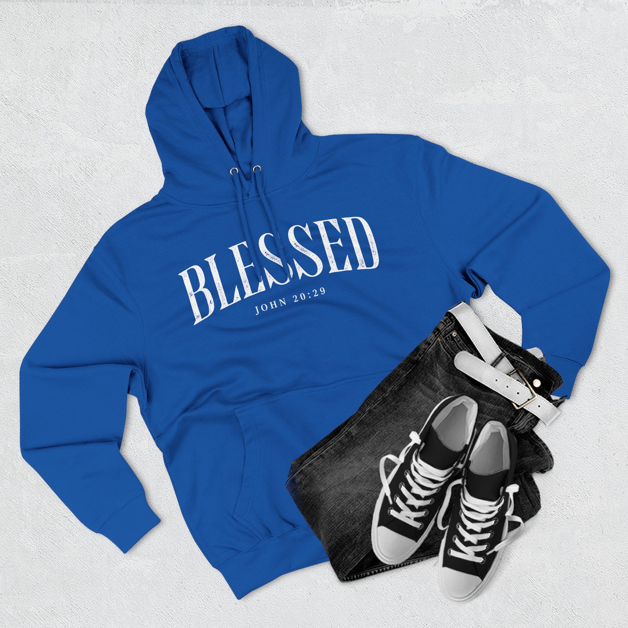 Blessed Fleece Hoodie — Cozy "BLESSED" Pullover for Faith & Everyday Comfort