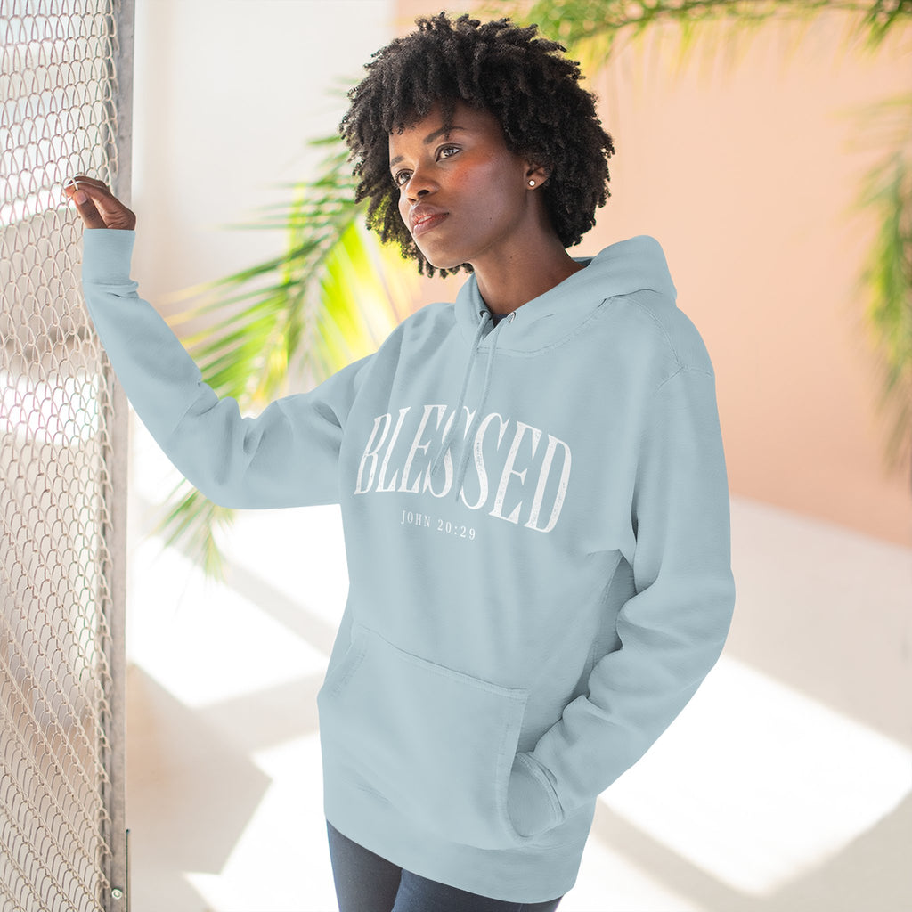 Blessed Fleece Hoodie — Cozy "BLESSED" Pullover for Faith & Everyday Comfort