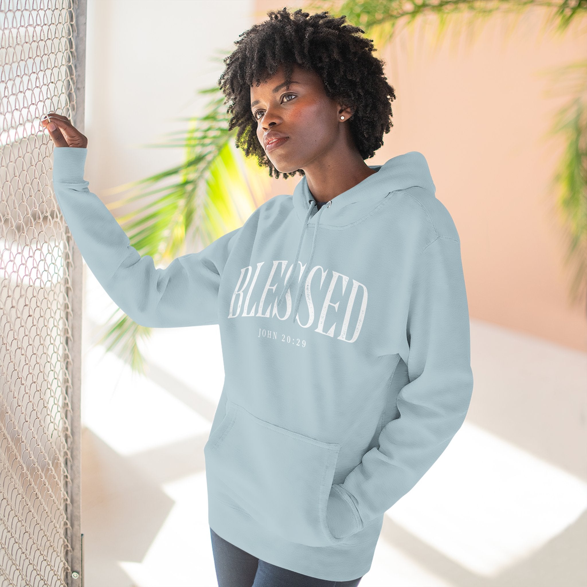 Blessed Fleece Hoodie — Cozy "BLESSED" Pullover for Faith & Everyday Comfort