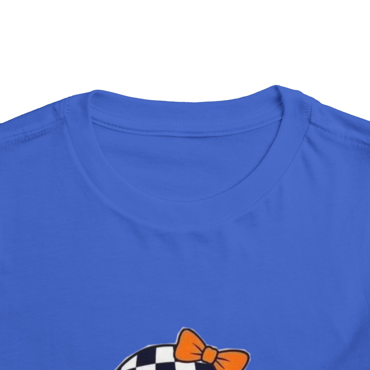 Checkerboard Ghost Toddler Tee — Cute Halloween Bubblegum Design