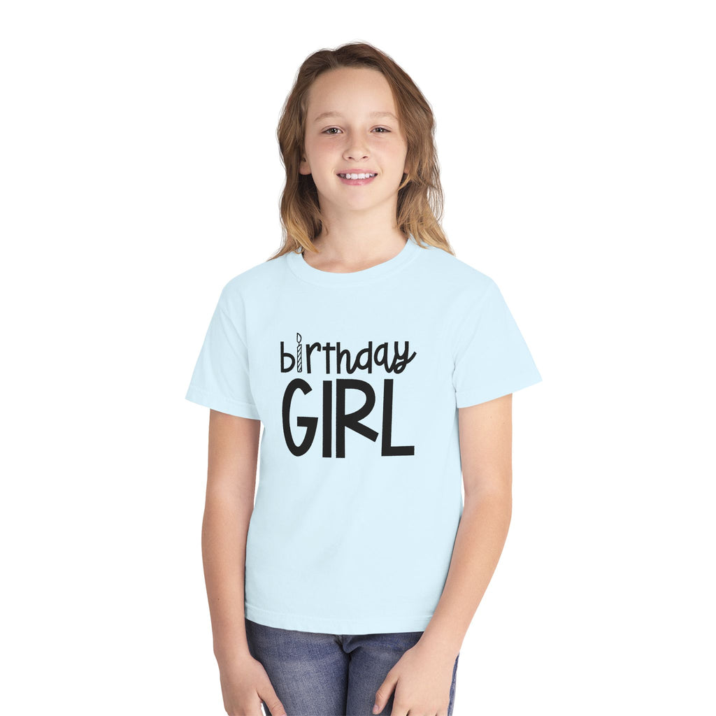 Birthday Girl Tee — Kids 4th Birthday Shirt with Pink Balloon Back Design