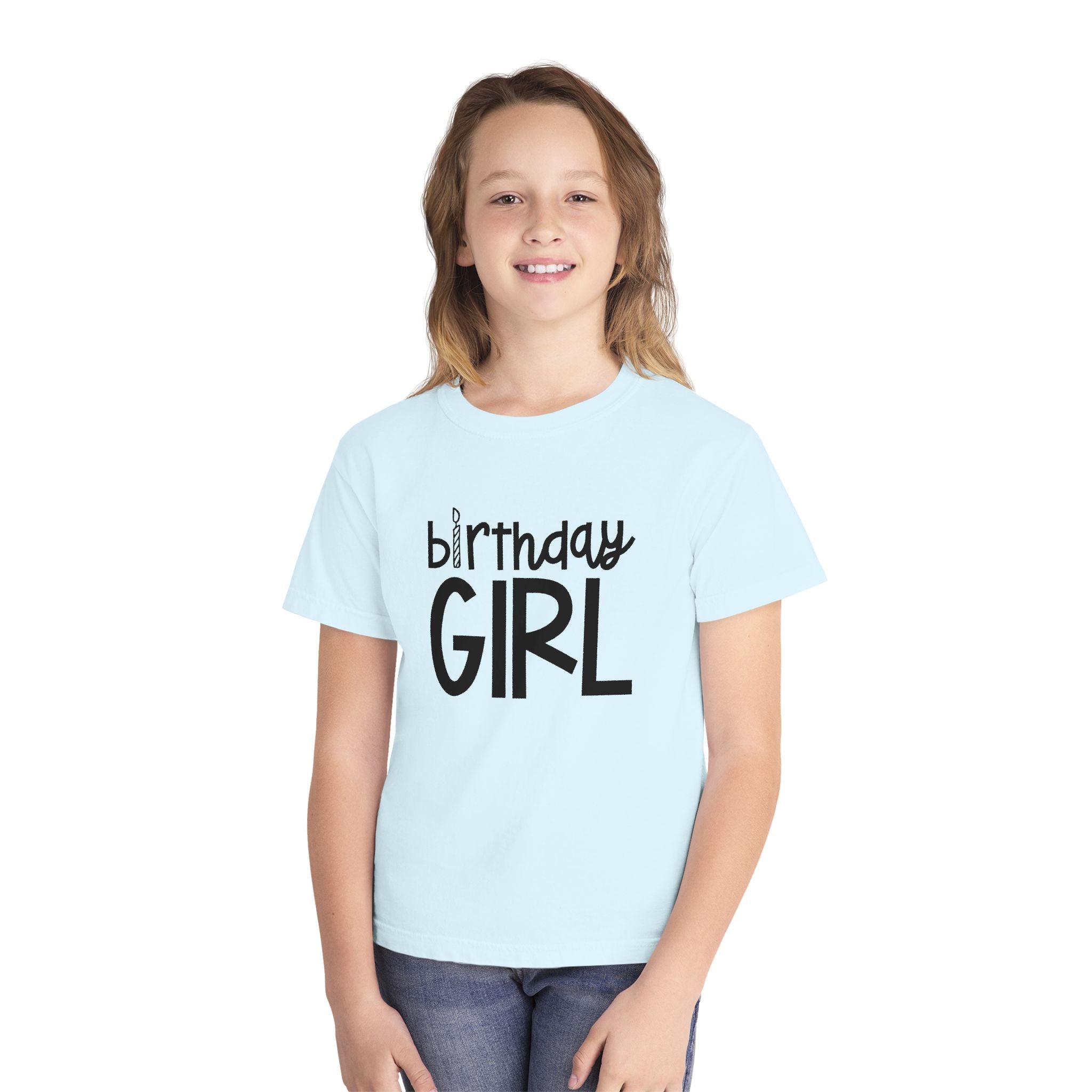 Birthday Girl Tee — Kids 4th Birthday Shirt with Pink Balloon Back Design