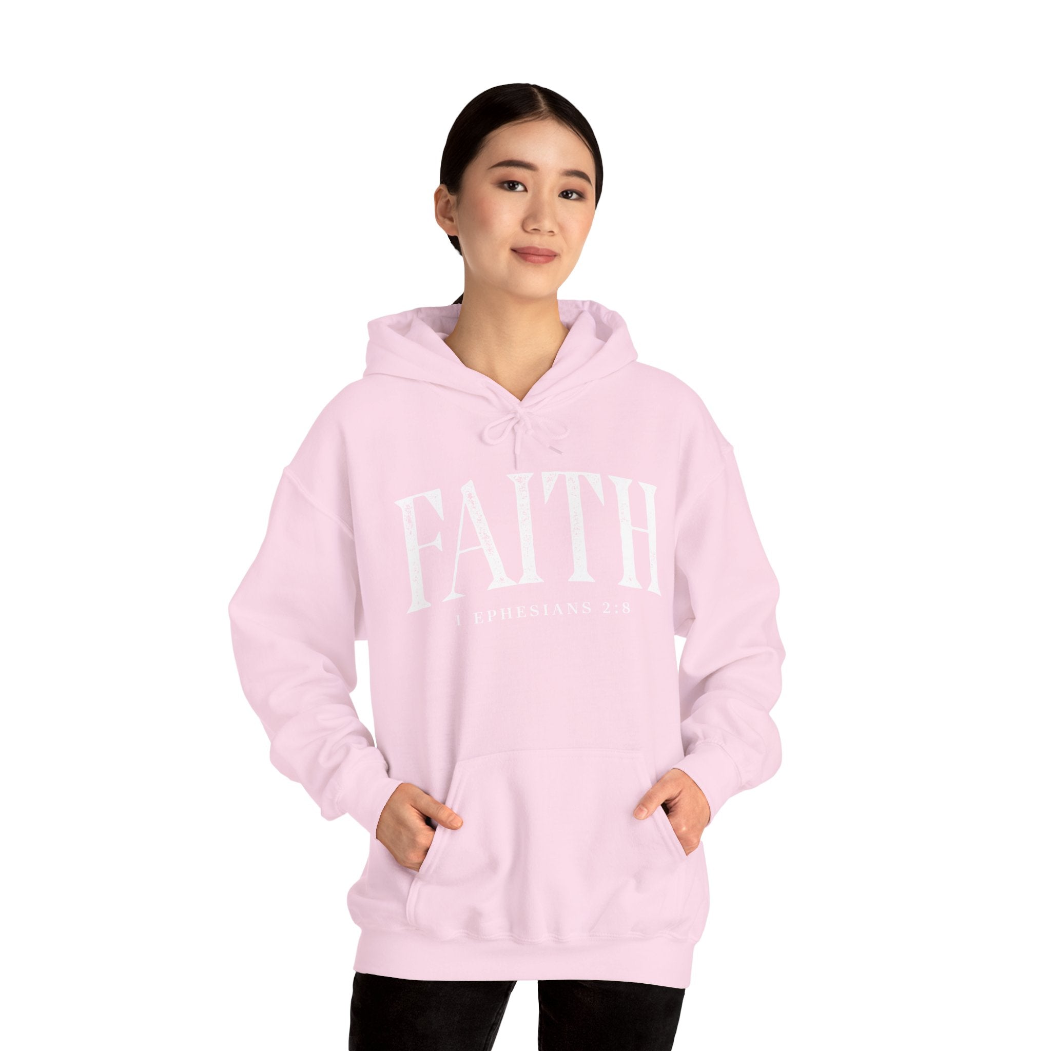 Faith Hoodie - Ephesians 2:8 Inspirational Christian Sweatshirt