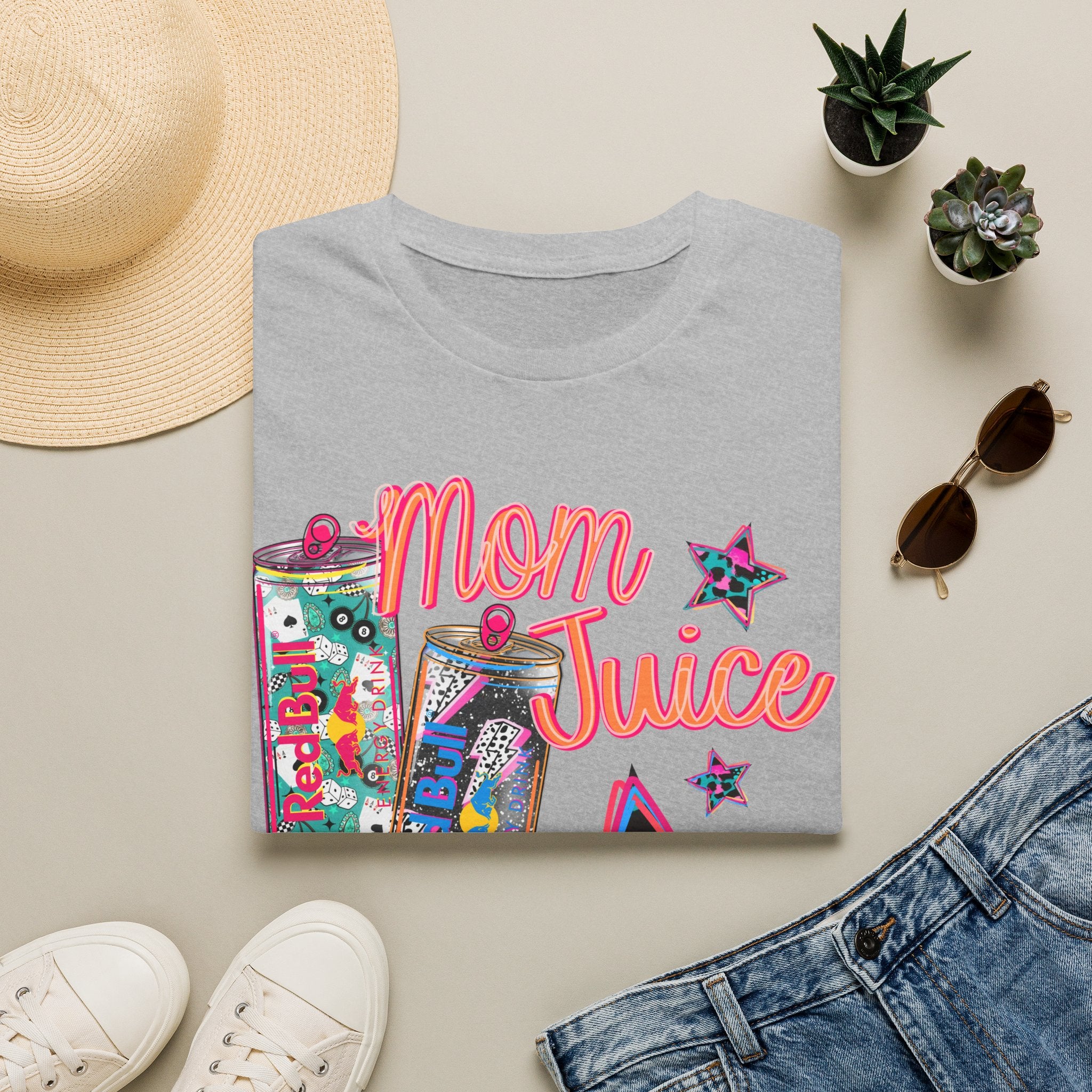 Mom Juice T-Shirt — Funny Red Bull Energy Drink Graphic Tee for Moms