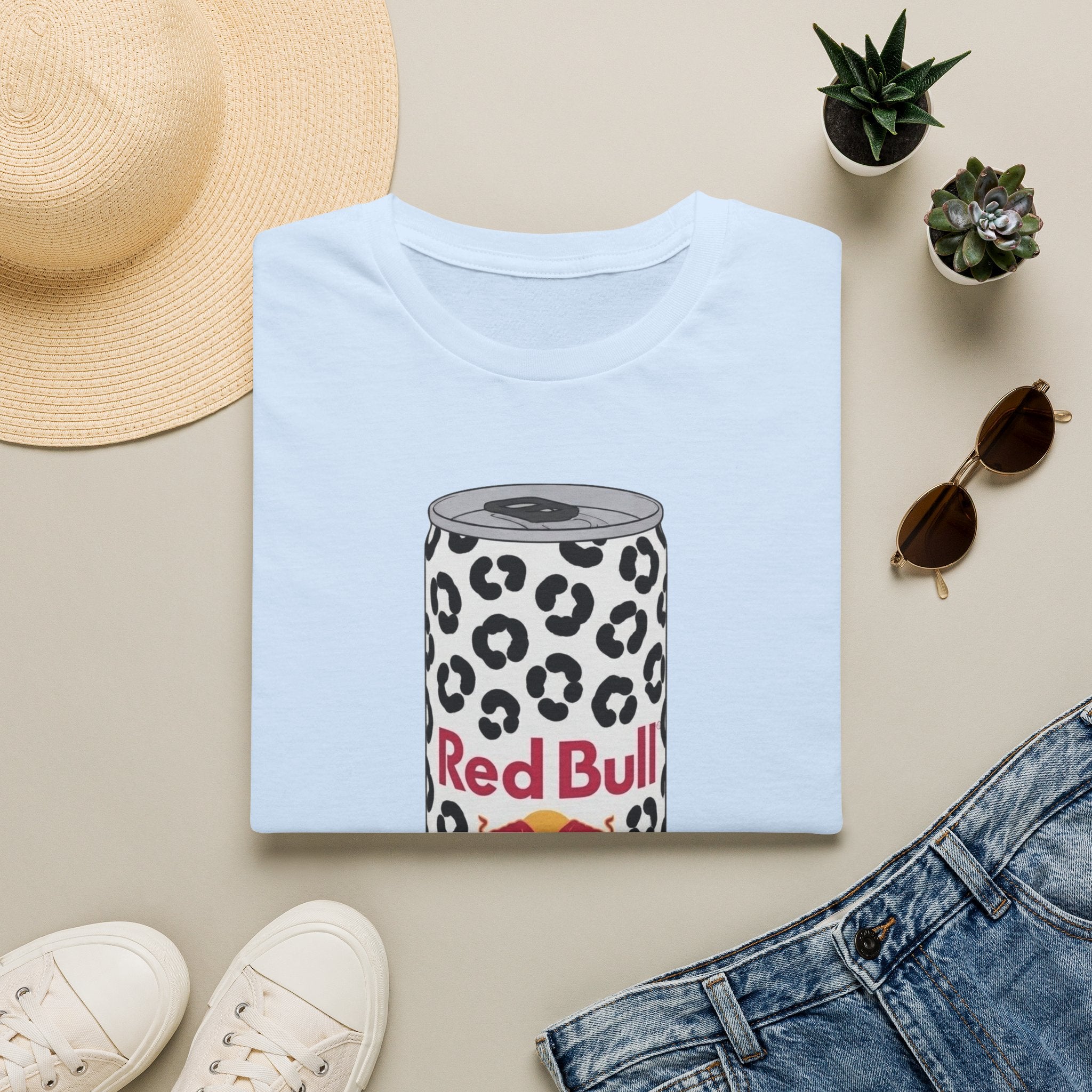 Red Bull Leopard Can T‑Shirt — Retro Energy Drink Graphic Tee