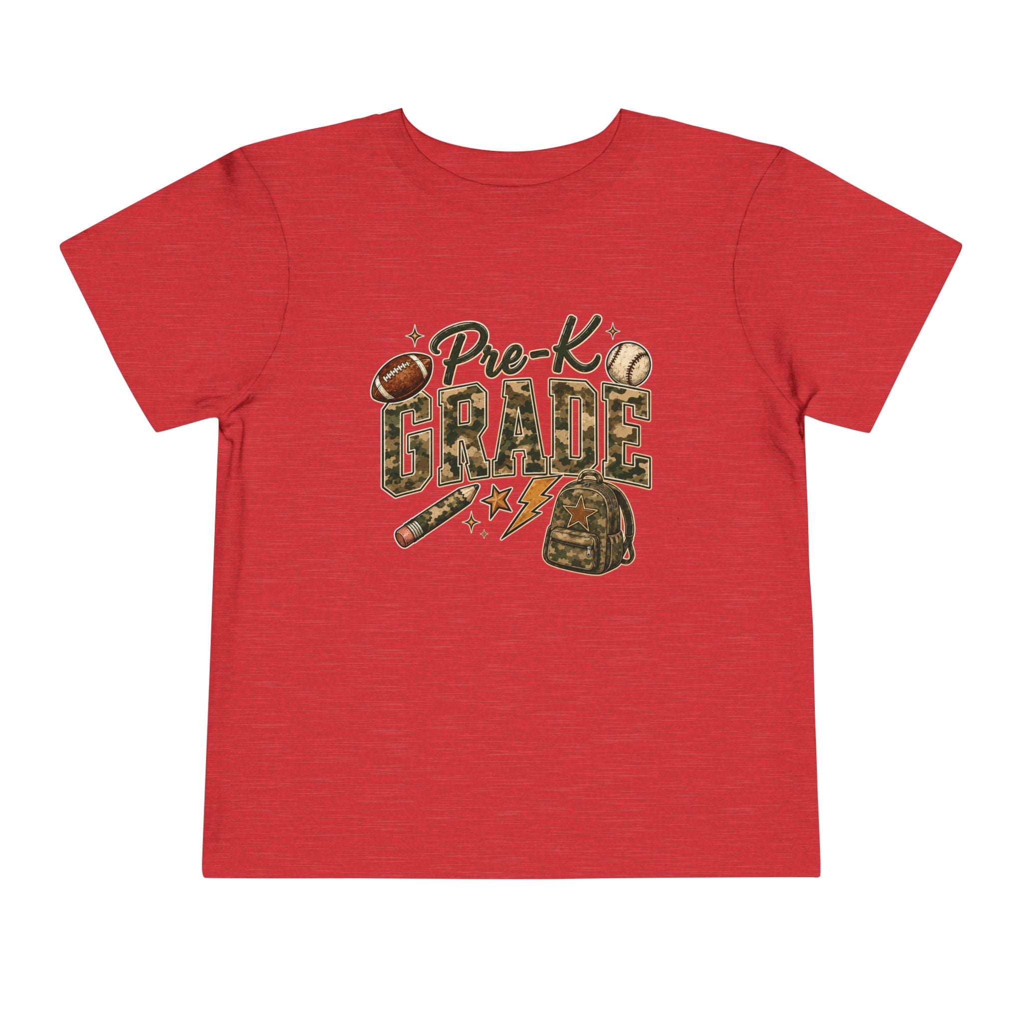 Pre-K Grade Toddler Tee — Back to School Sports Design