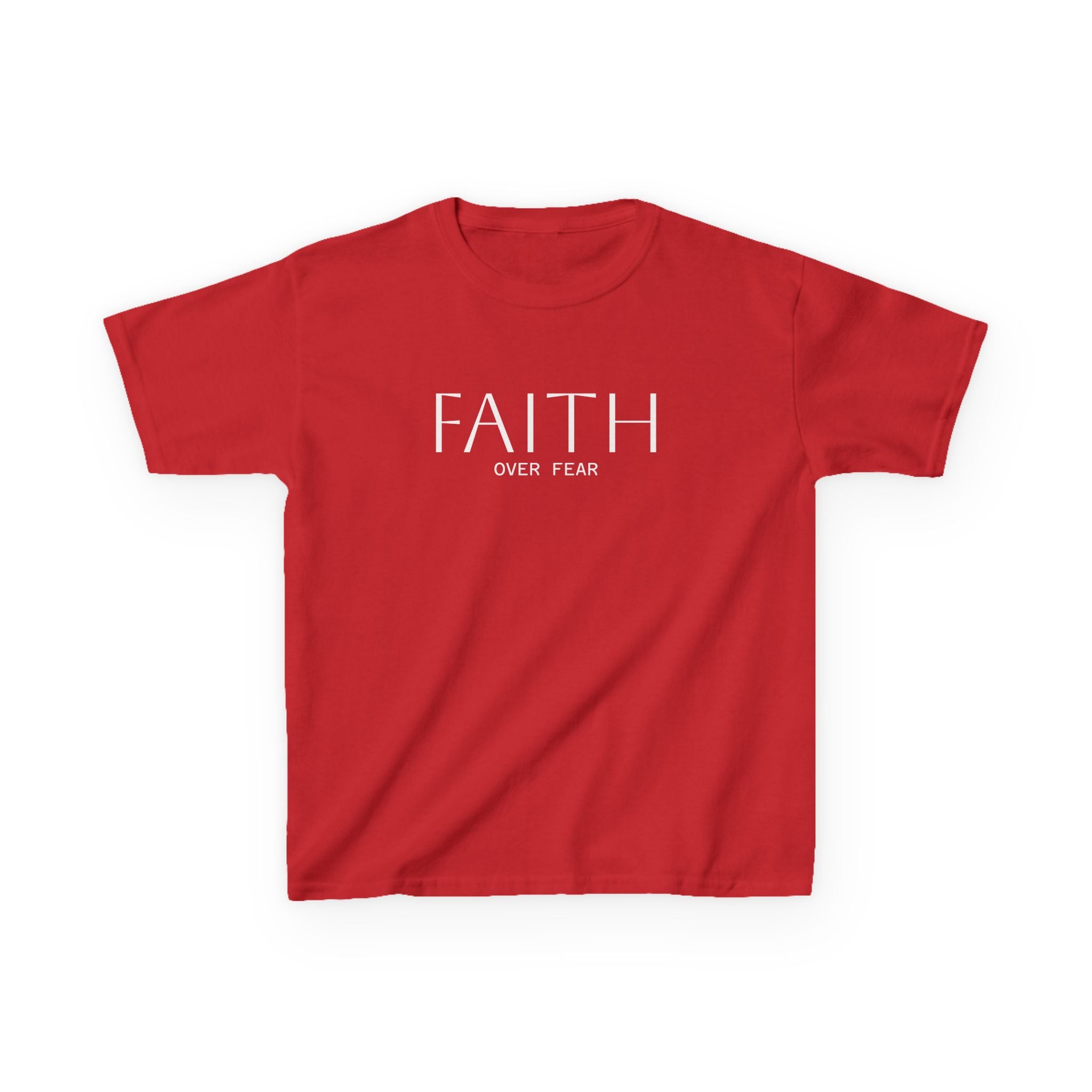 Faith Over Fear Kids Tee | Inspirational Christian Youth Shirt