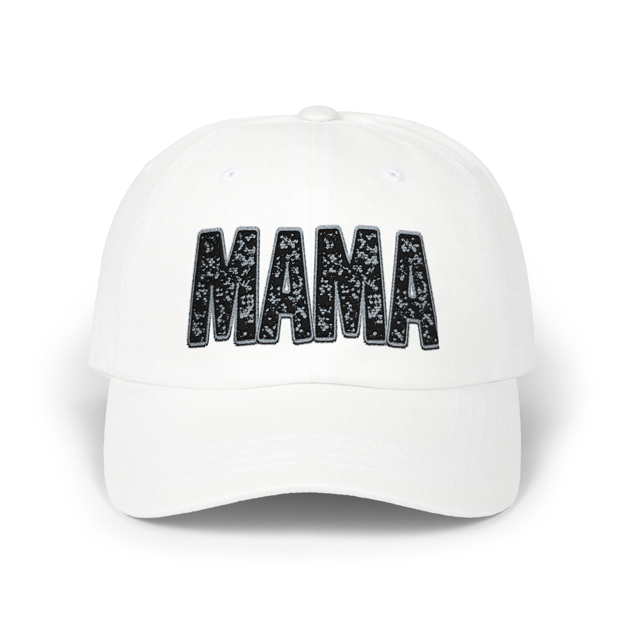 MAMA embroidered cap | Classic Dad Cap, sequin-look script