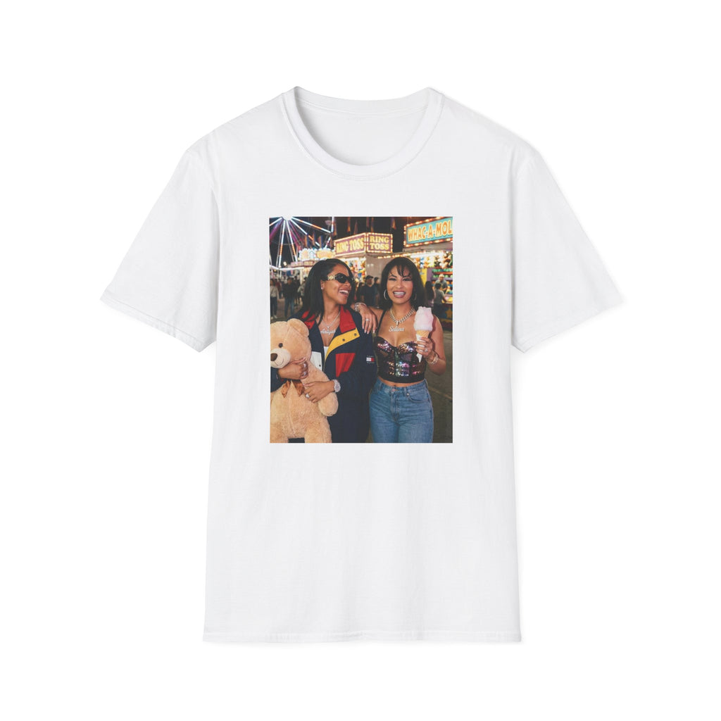 Photo Carnival T‑Shirt — Retro Fair Friends Tee (Cotton Graphic)