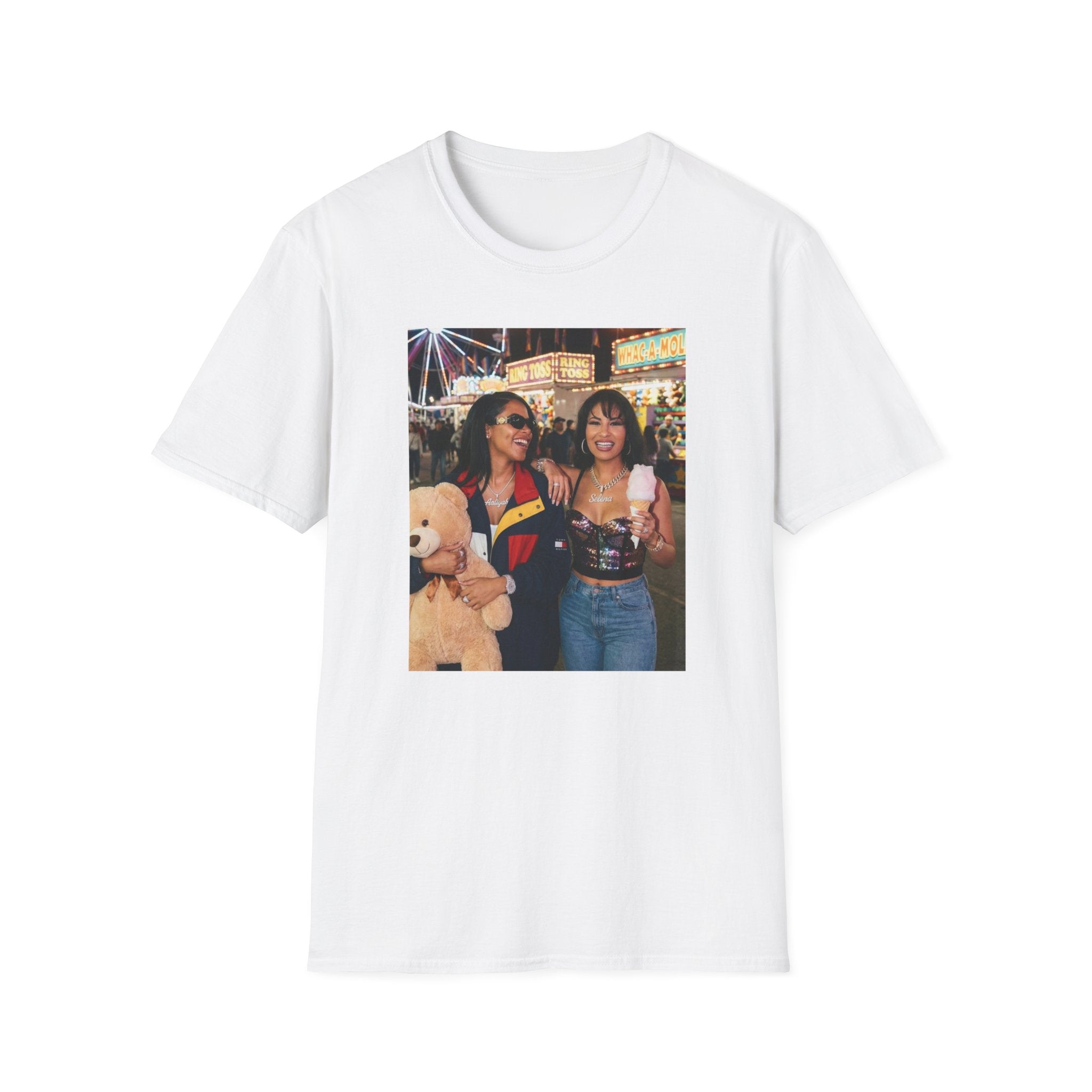 Photo Carnival T‑Shirt — Retro Fair Friends Tee (Cotton Graphic)