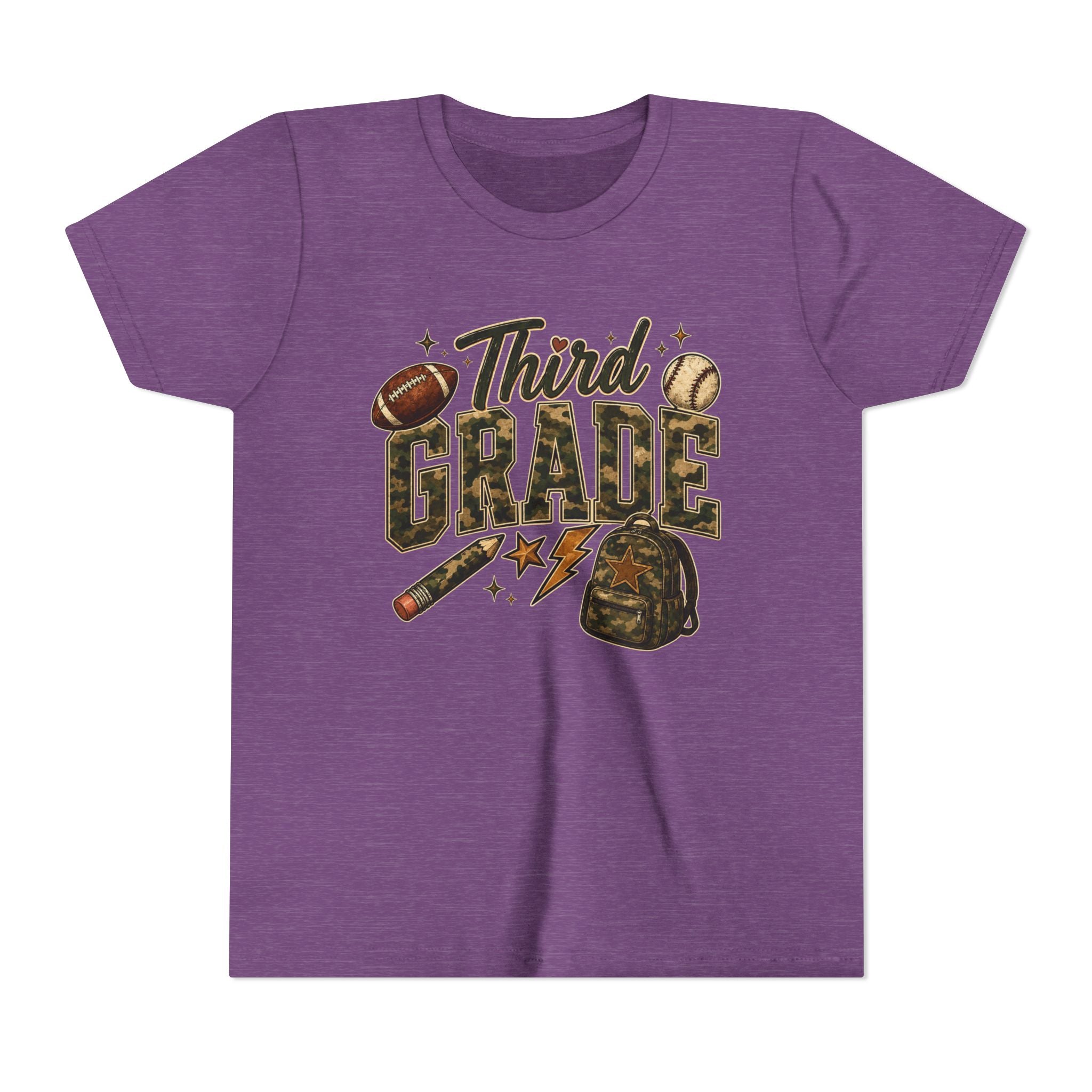 Third Grade Kids Tee - Back to School Sports Backpack Design