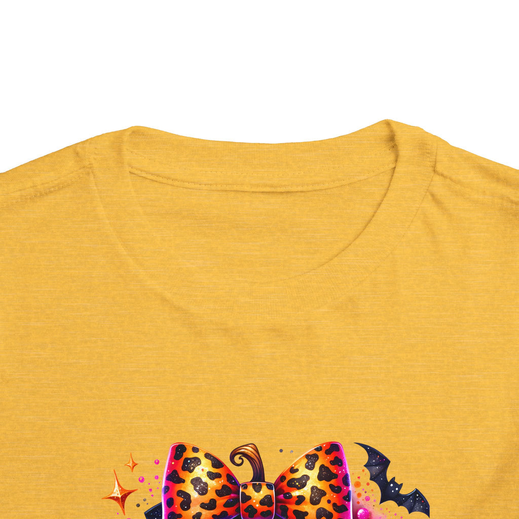 Toddler Tee — "Spooky Season" Pumpkin Bow Halloween Shirt