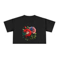 Rose Bouquet Crop Tee — Floral Vintage Rose Graphic Women's Crop Top