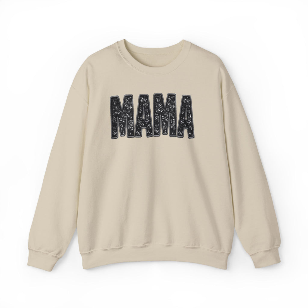 MAMA Glitter Block Letters Sweatshirt | Mama Shirt