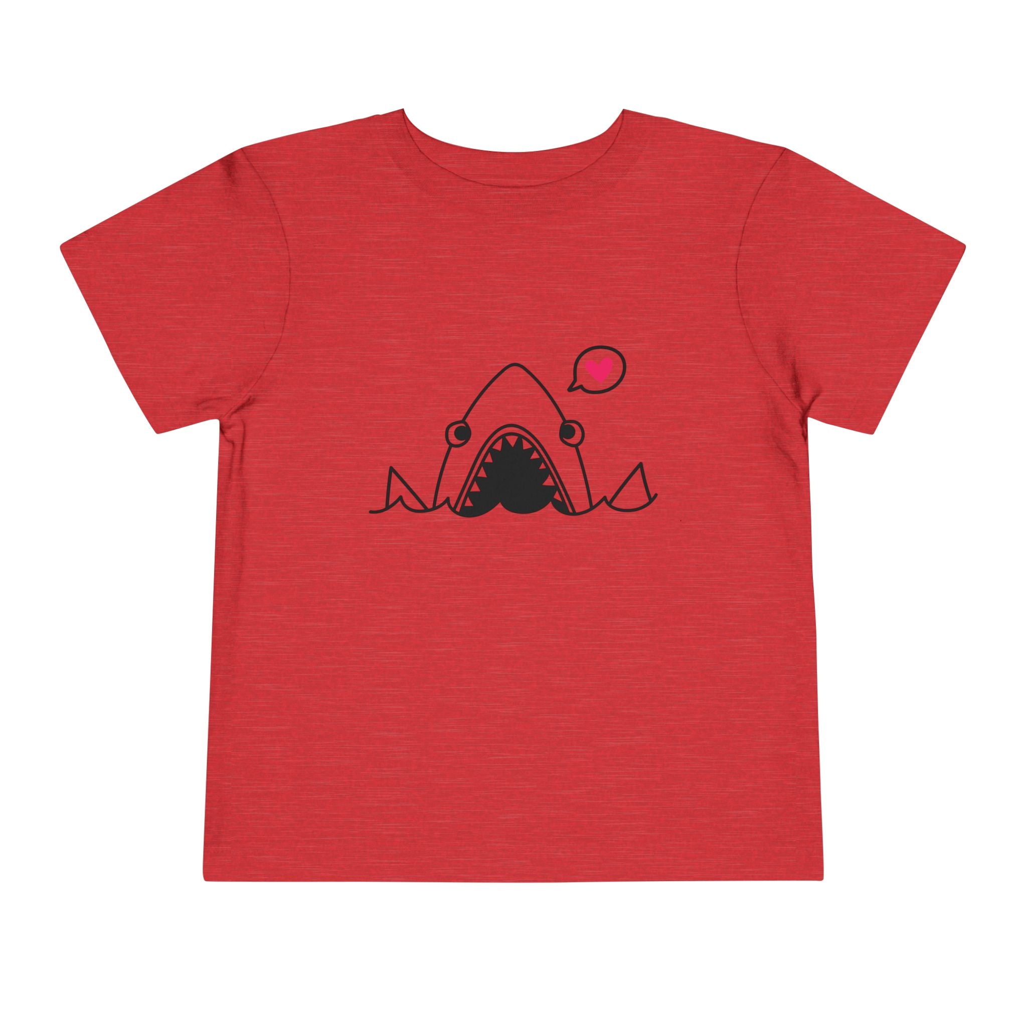 Cute Shark with Heart Toddler Tee | Baby Shark Graphic Shirt