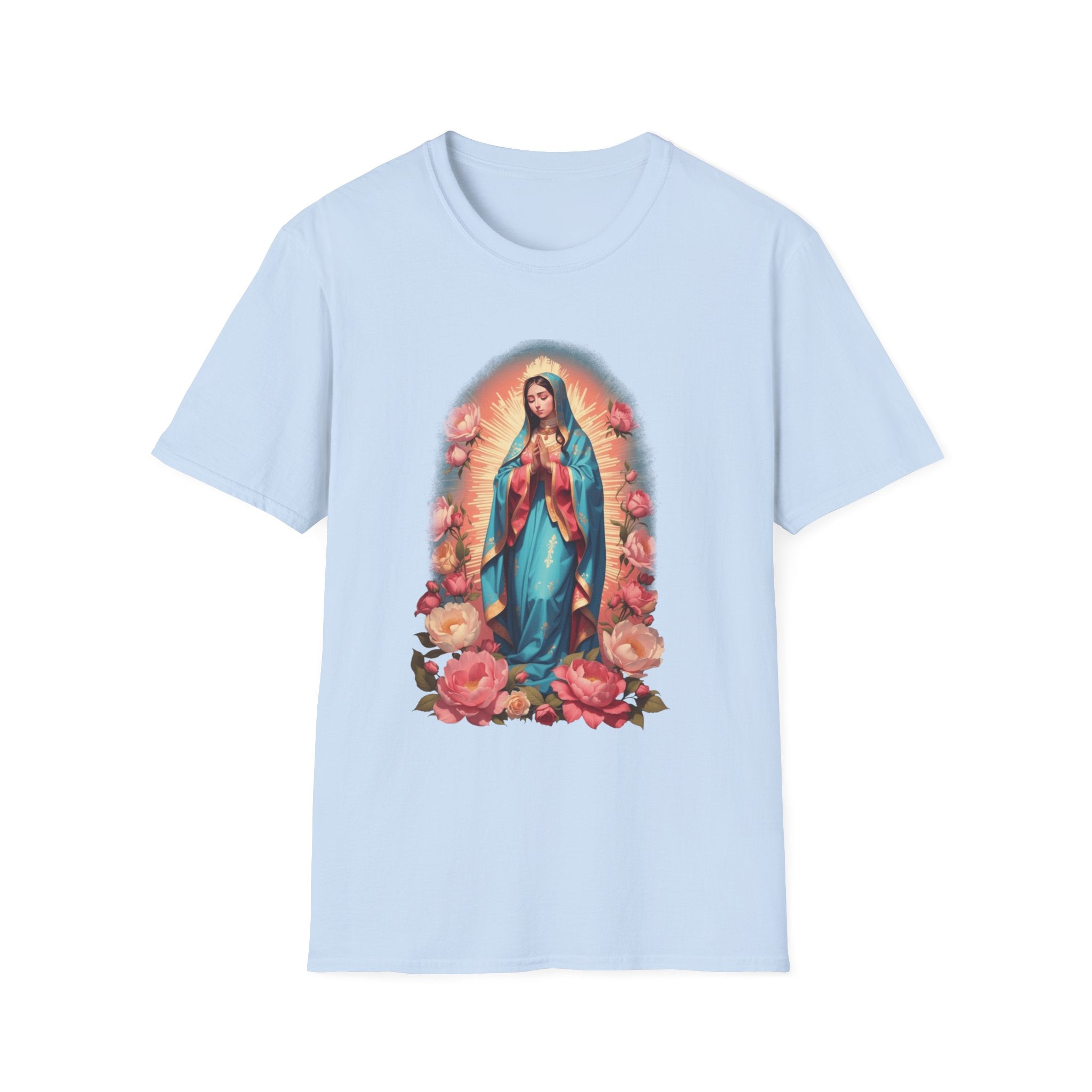 Virgin Mary Pray T-Shirt – Religious Catholic Tee with Colossians 4:2