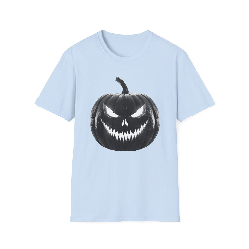 Halloween Jack-O'-Lantern T-Shirt — Spooky Black Pumpkin Graphic