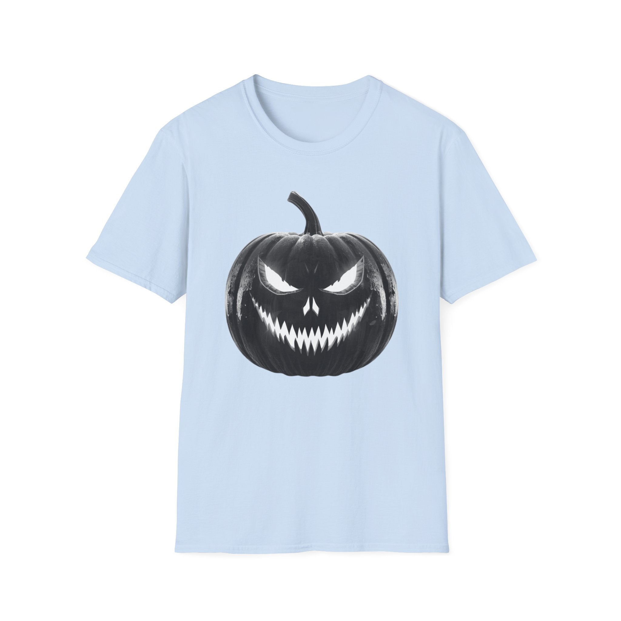 Halloween Jack-O'-Lantern T-Shirt — Spooky Black Pumpkin Graphic