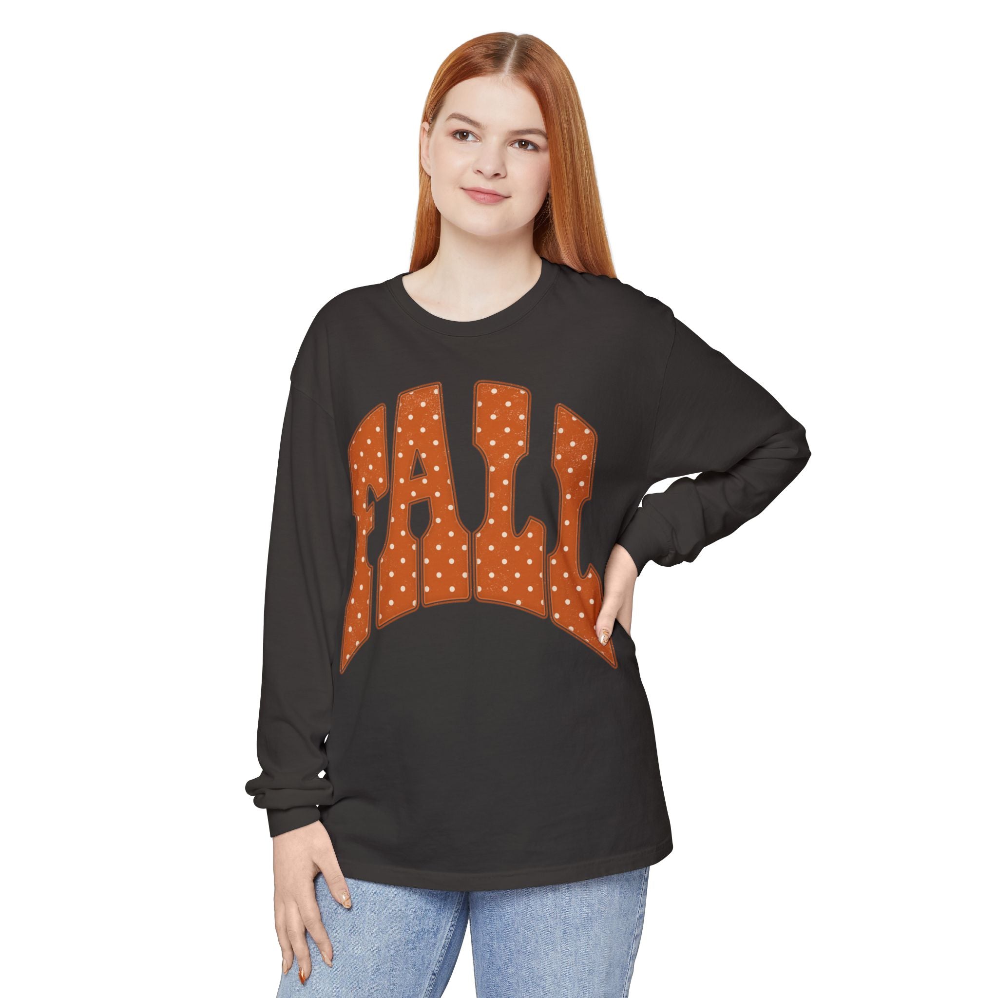 Fall Retro Dot Long Sleeve Tee
