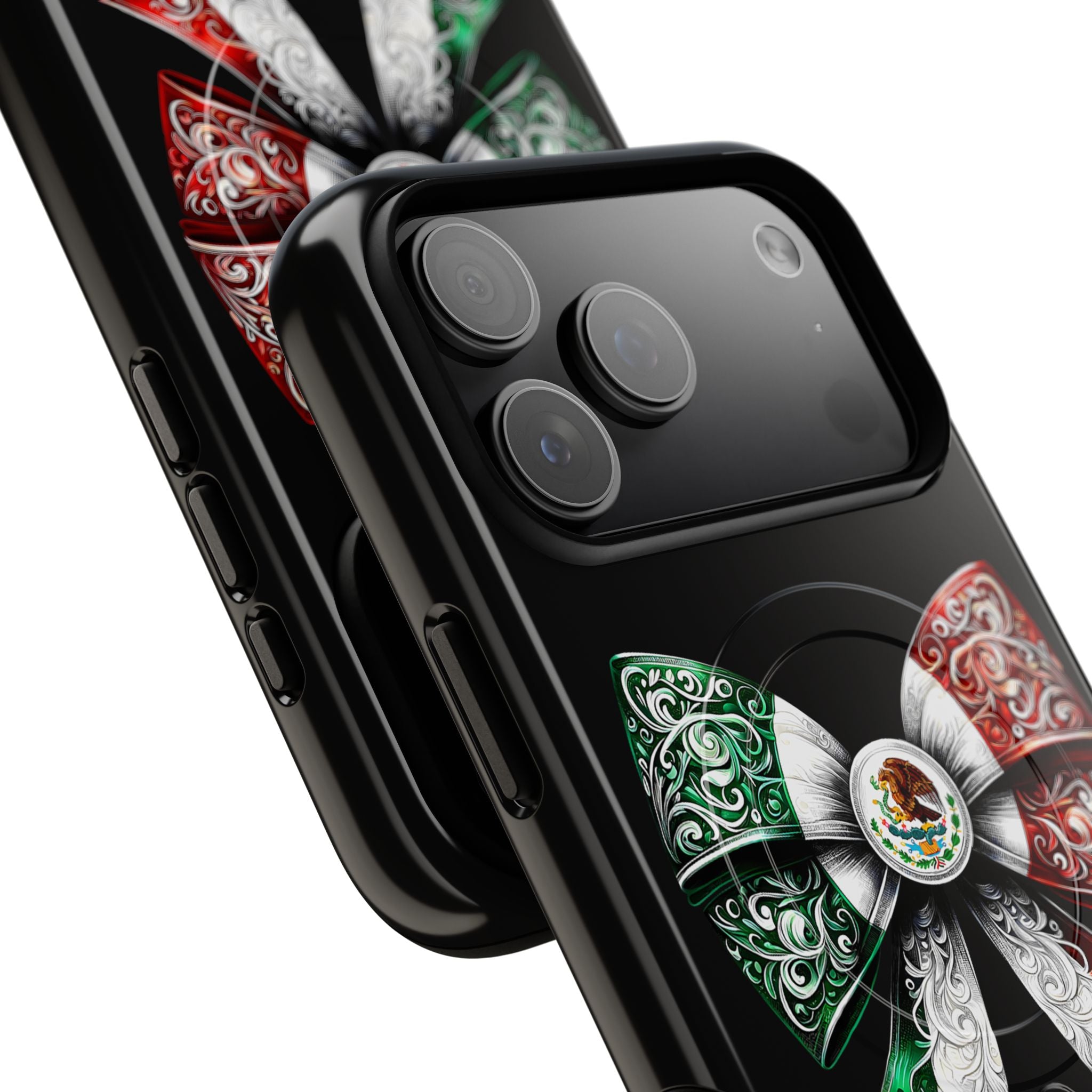 Mexican Flag Bow Tough Magnetic Phone Case — Patriotic Mexico iPhone Cover