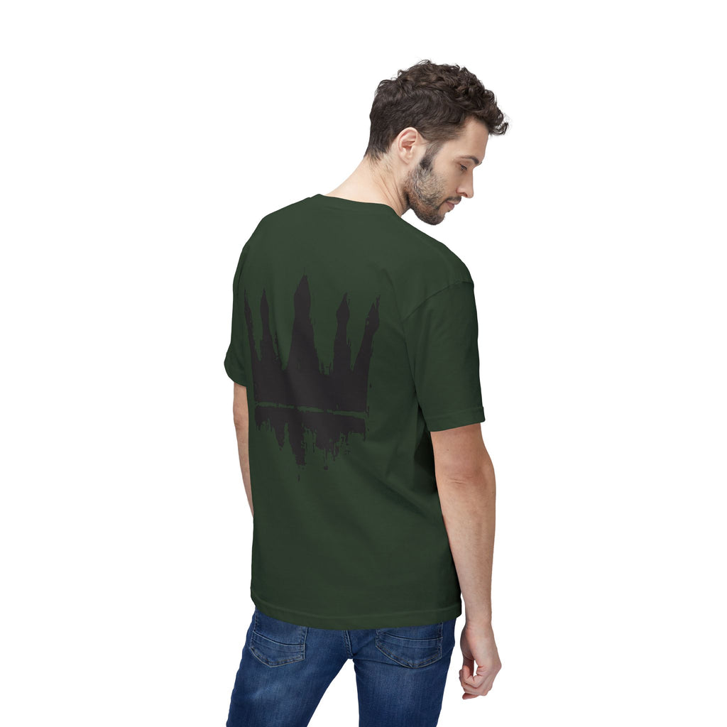 Crown Graphic T-Shirt — Grunge Black Paint Crown Back Print
