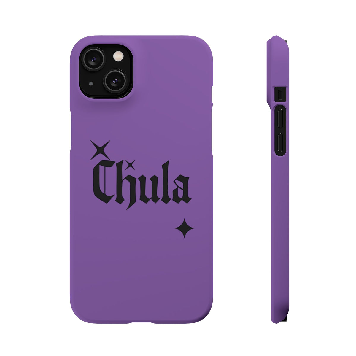 Chula Gothic Script Phone Case | Purple Snap Case