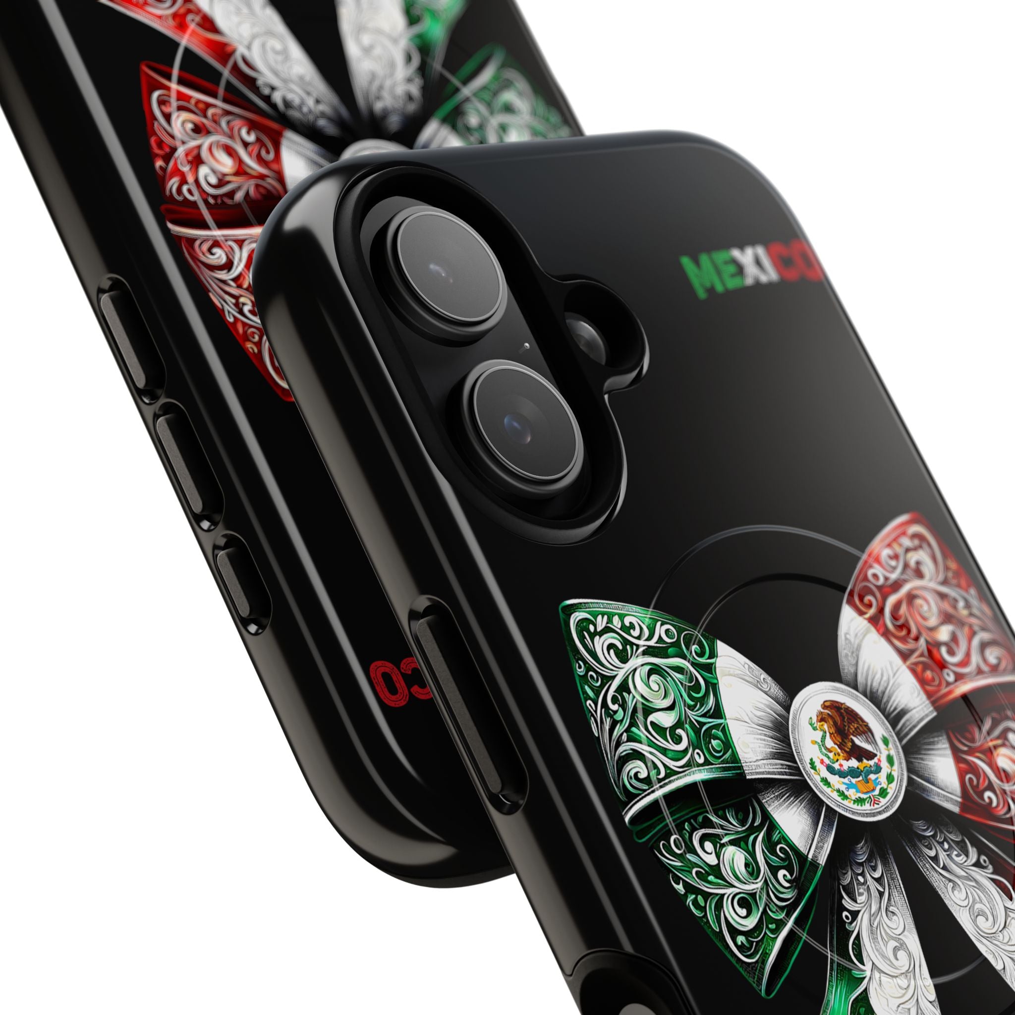 Mexican Flag Bow Tough Magnetic Phone Case — Patriotic Mexico iPhone Cover
