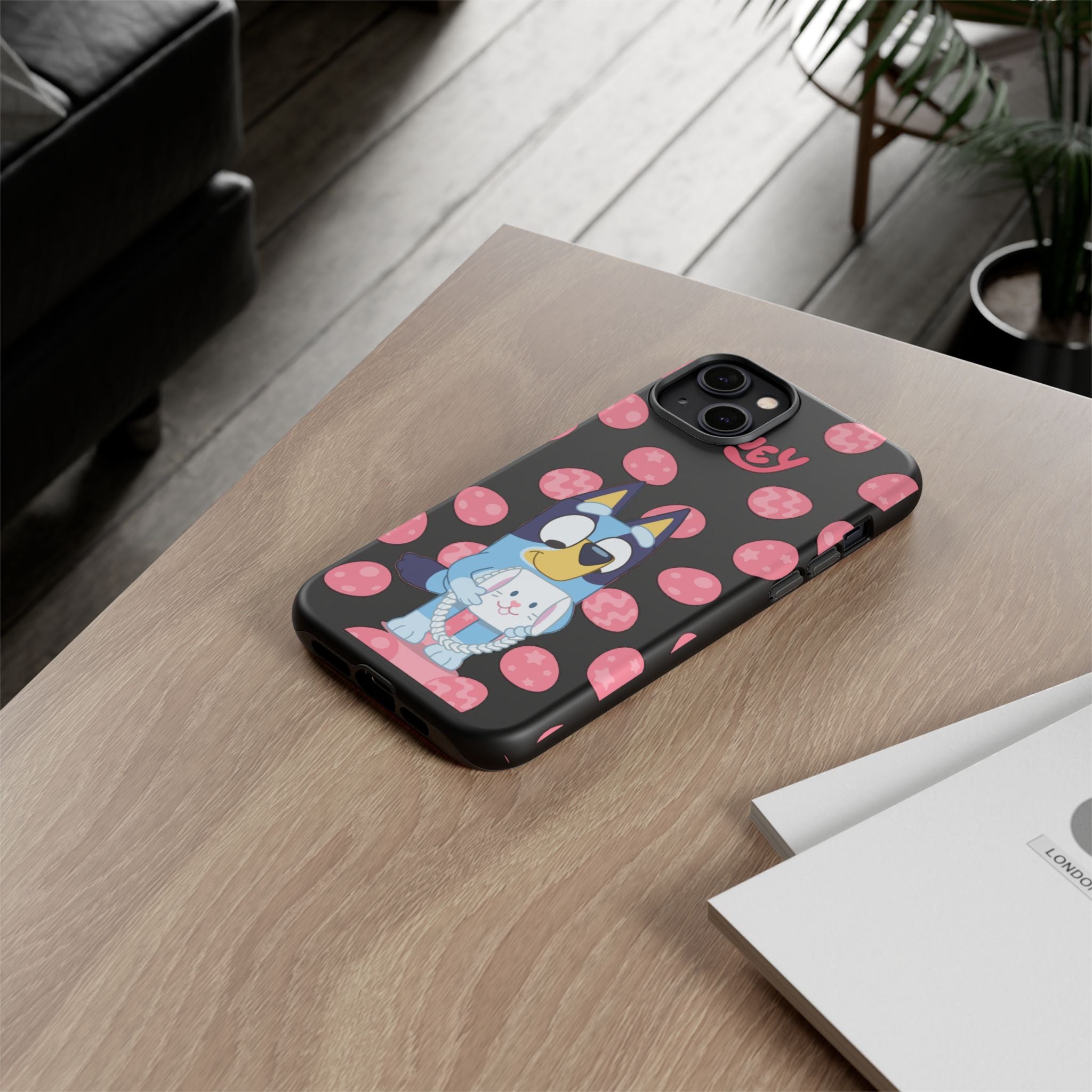 Bluey Holding Bunny phone case | Cute cartoon character phone case