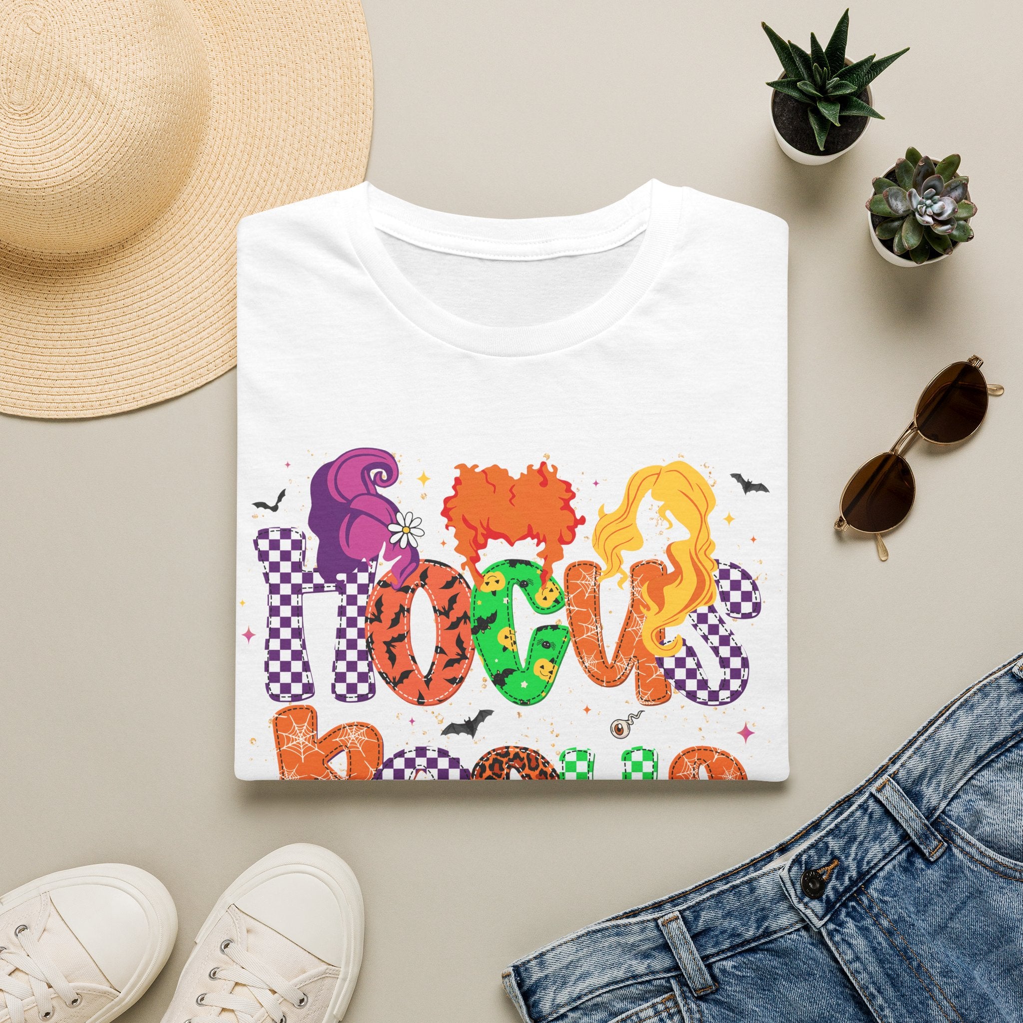 Hocus Pocus Halloween T‑Shirt — Colorful Witch Sisters Movie Tribute