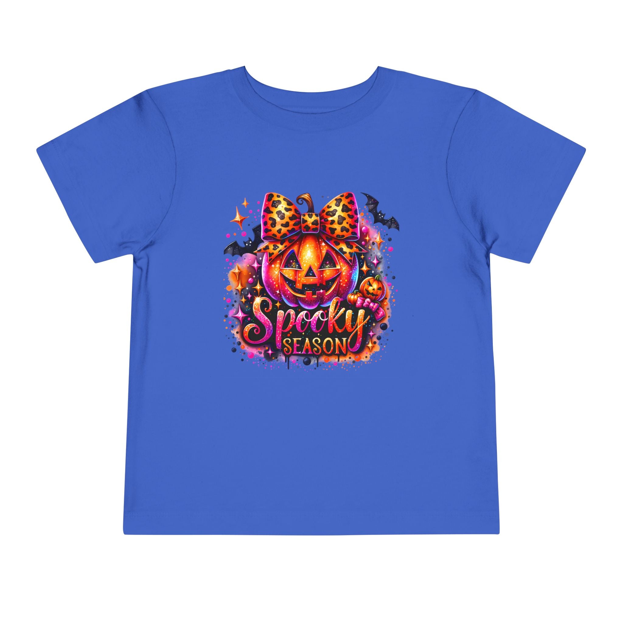 Toddler Tee — "Spooky Season" Pumpkin Bow Halloween Shirt
