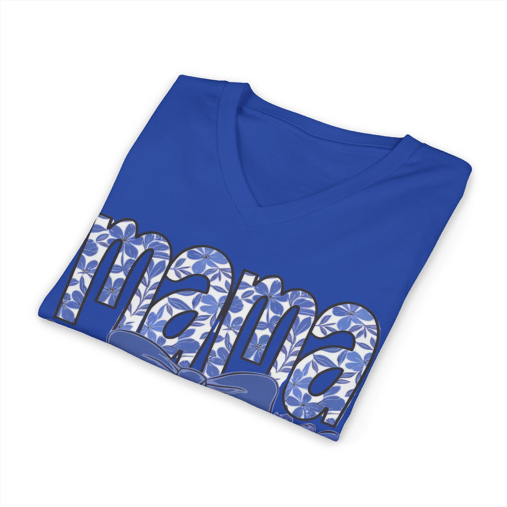 Mama Floral Bow V-Neck Tee — Mothers Day Gift Tee